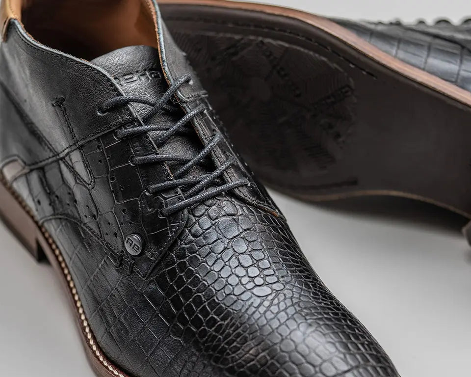 Adriano Crc | Hoge zwarte nette schoenen REHAB Footwear