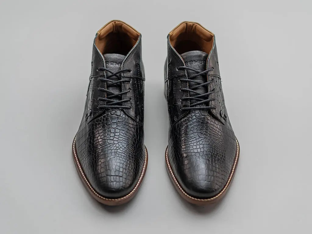 Adriano Crc | Hoge zwarte nette schoenen REHAB Footwear