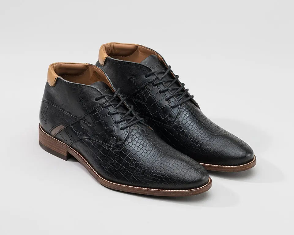 Adriano Crc | Hoge zwarte nette schoenen REHAB Footwear