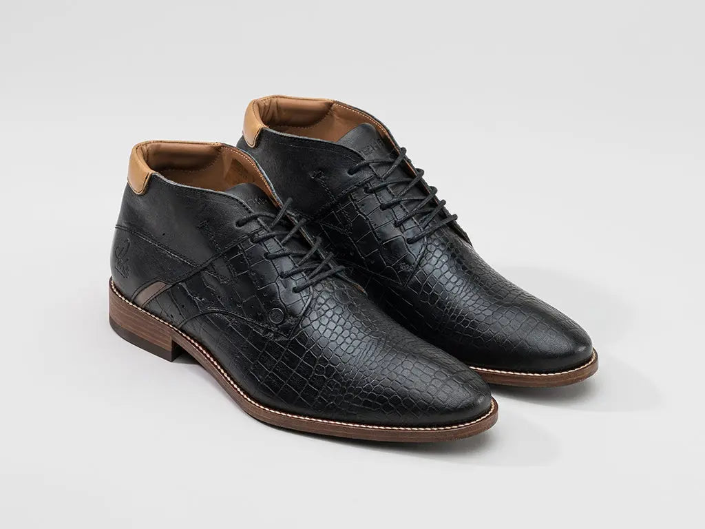 Adriano Crc | Hoge zwarte nette schoenen REHAB Footwear