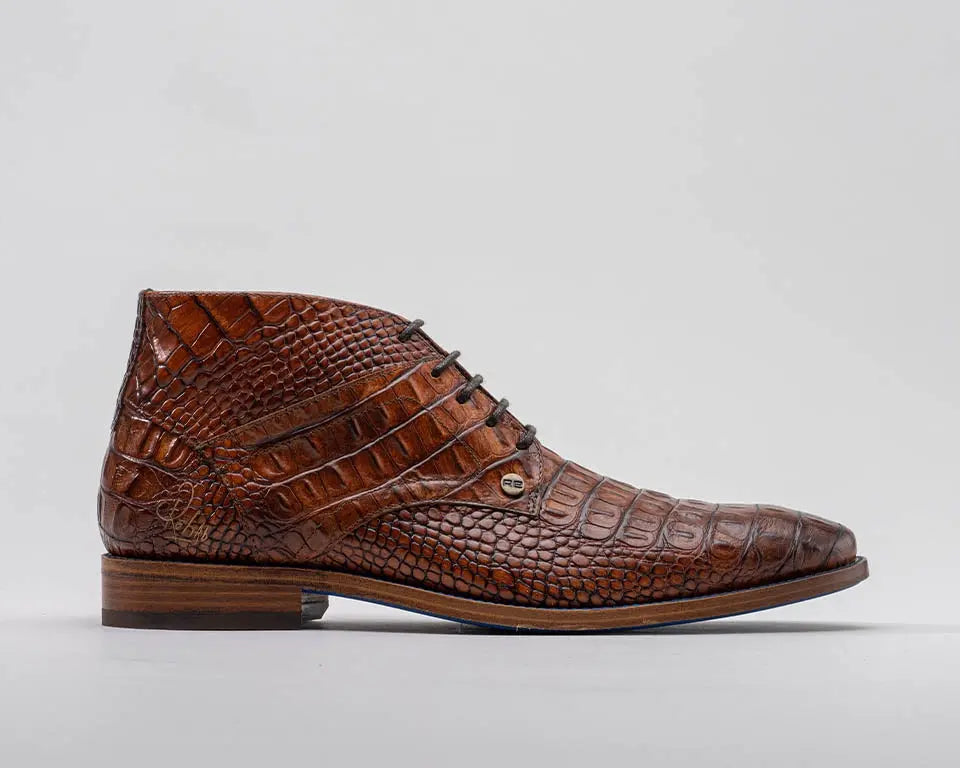 Barry Crc | Cognac-bruine nette schoenen REHAB Footwear