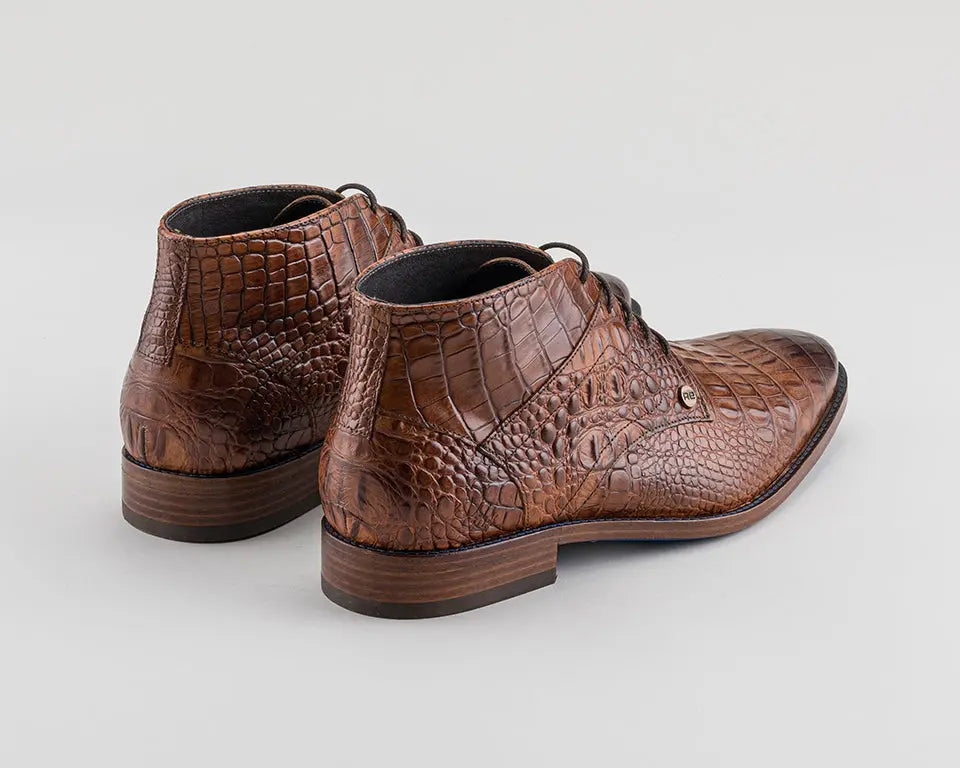 Barry Crc | Cognac-bruine nette schoenen REHAB Footwear
