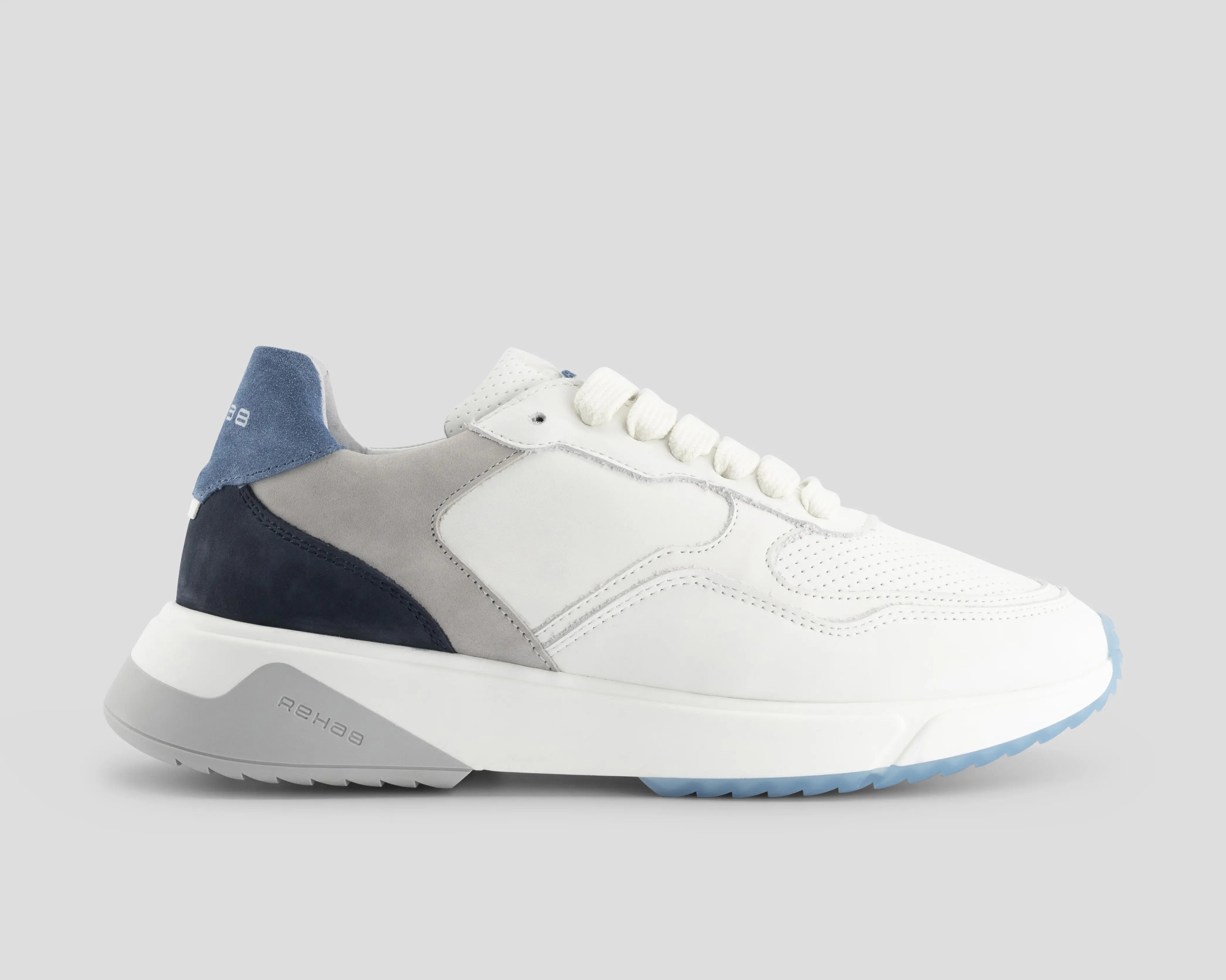 Booster Lthr | Wit-lichtgrijze sneakers REHAB Footwear