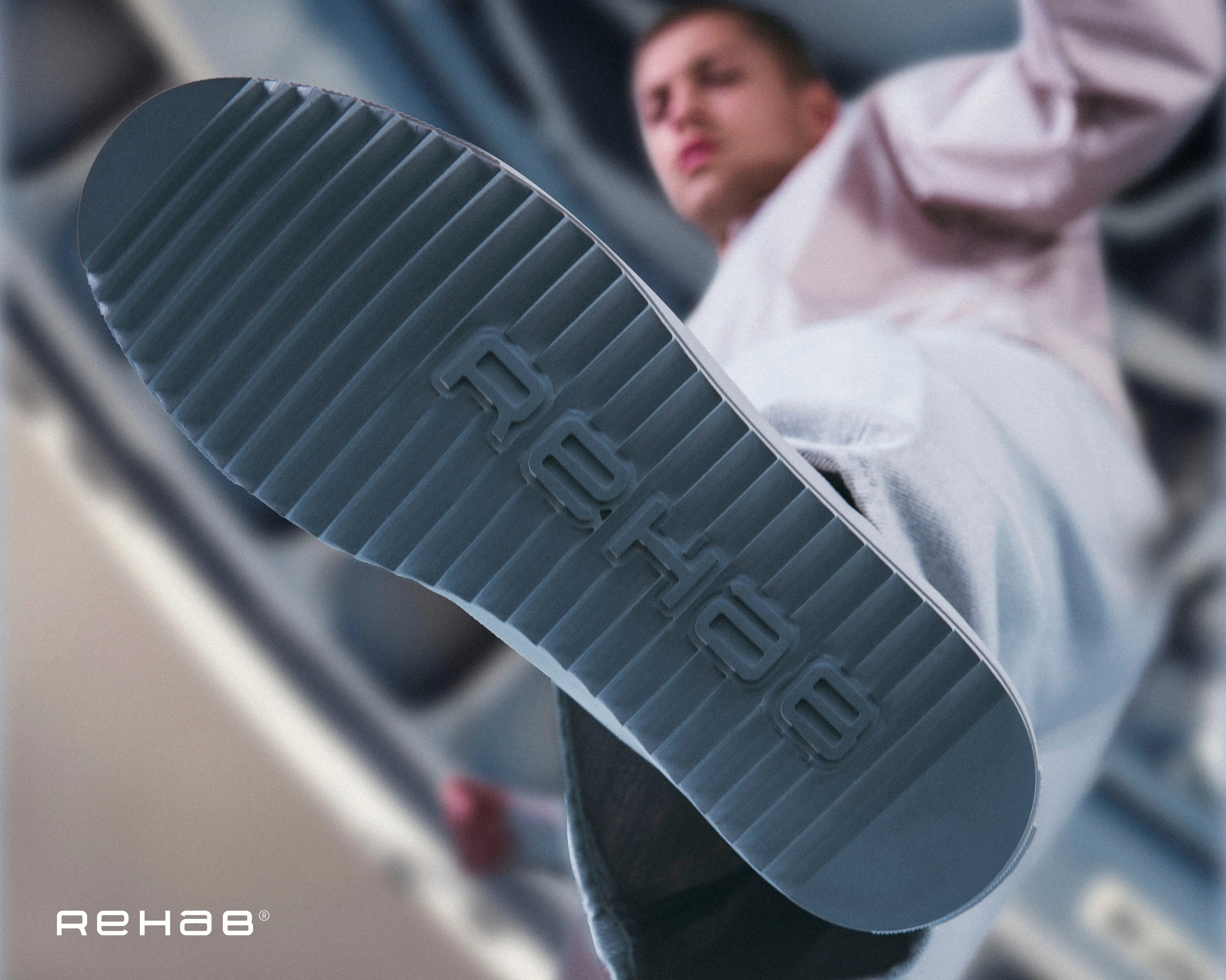 Crash | Wit-khaki sneaker REHAB Footwear