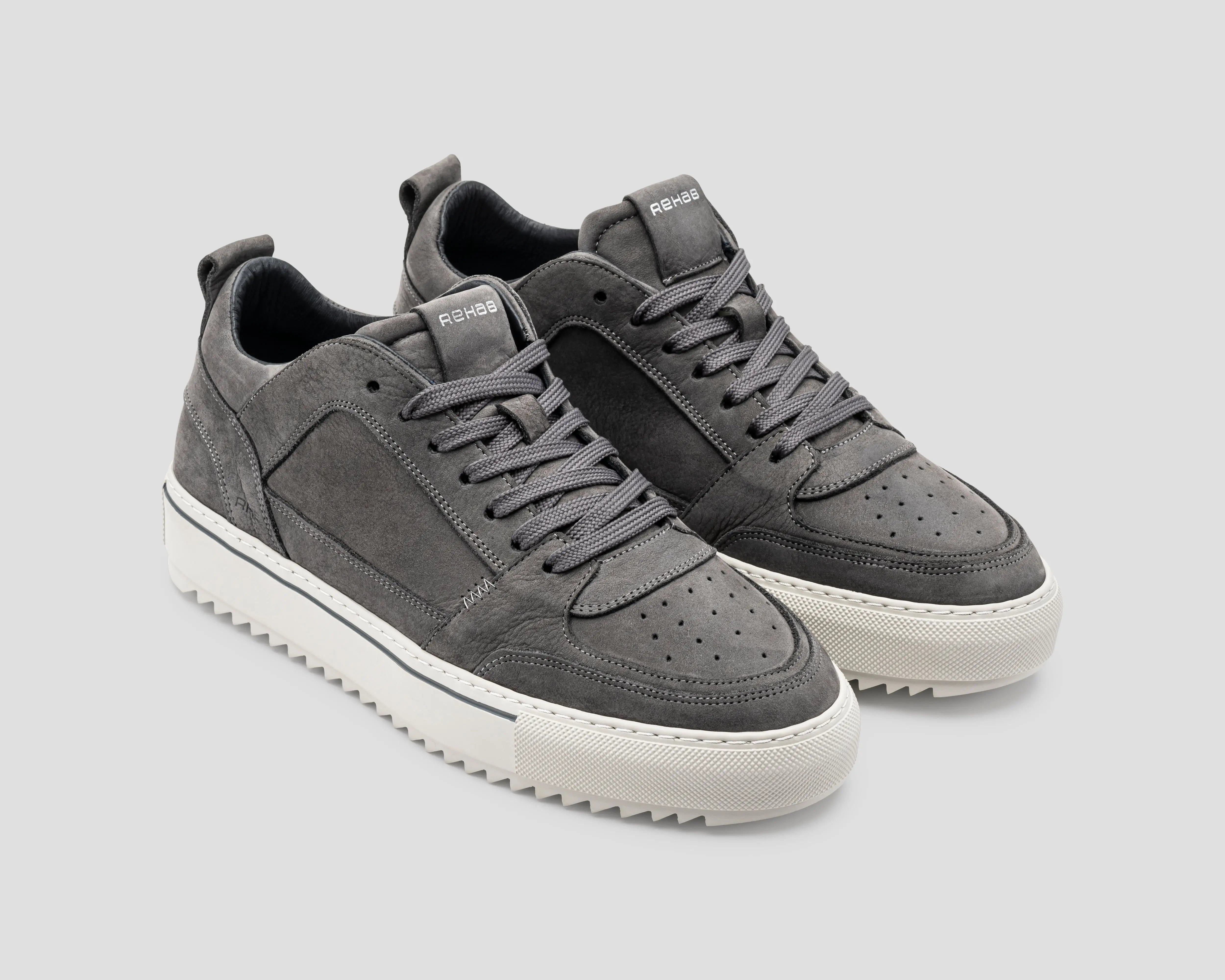 Creon Nub | Donkergrijze sneaker REHAB Footwear