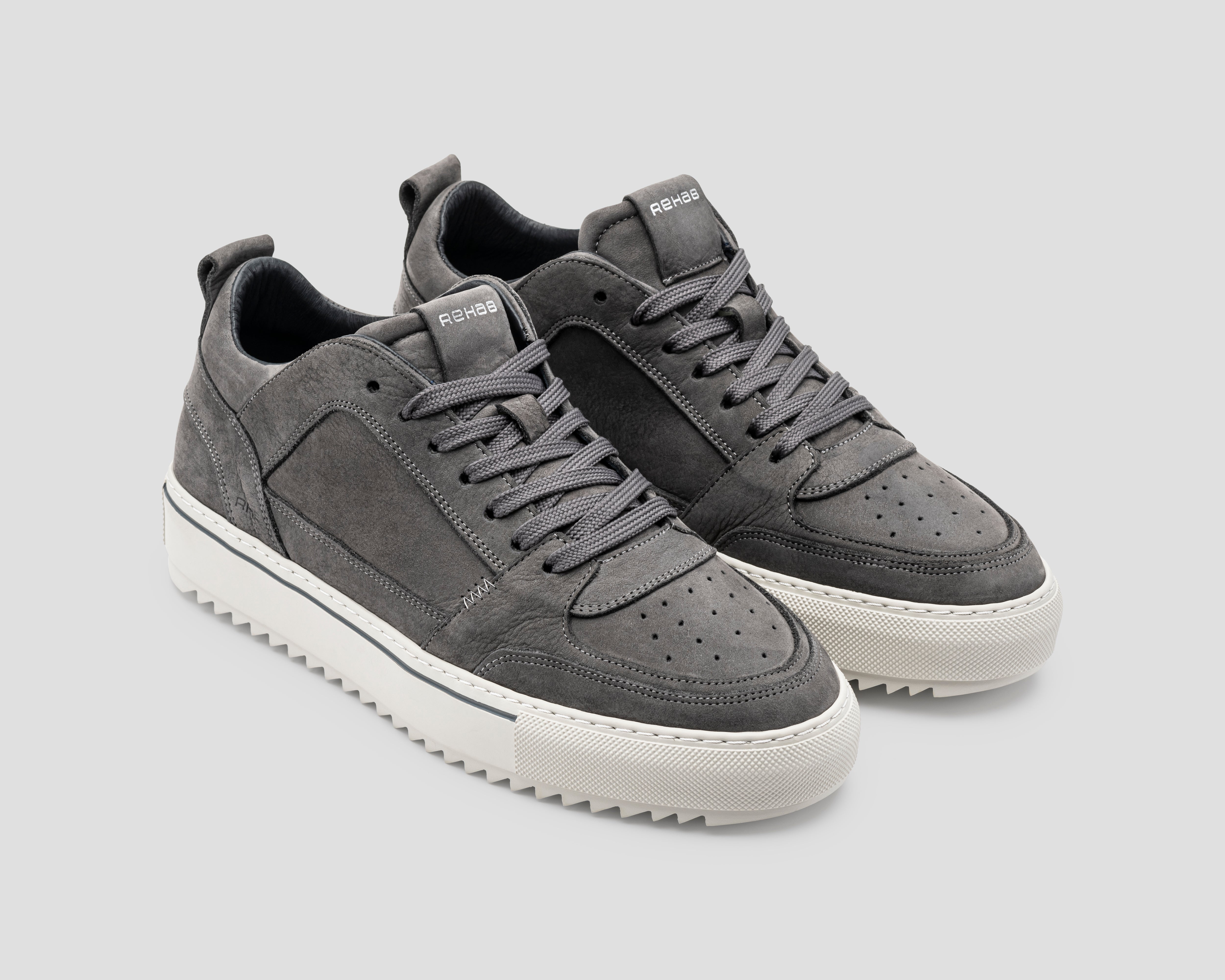 Creon Nub | Donkergrijze sneaker REHAB Footwear