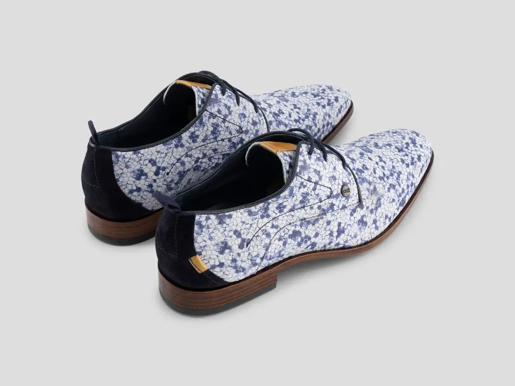 Greg Mini | Blauw-witte nette schoenen REHAB Footwear