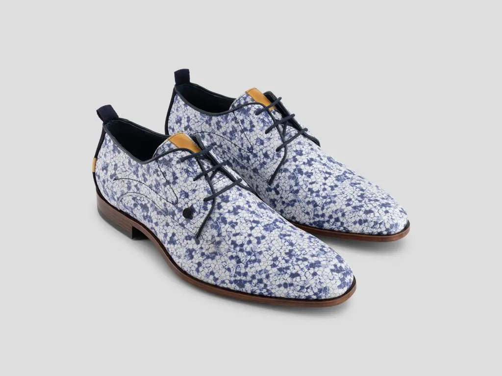 Greg Mini | Blauw-witte nette schoenen REHAB Footwear