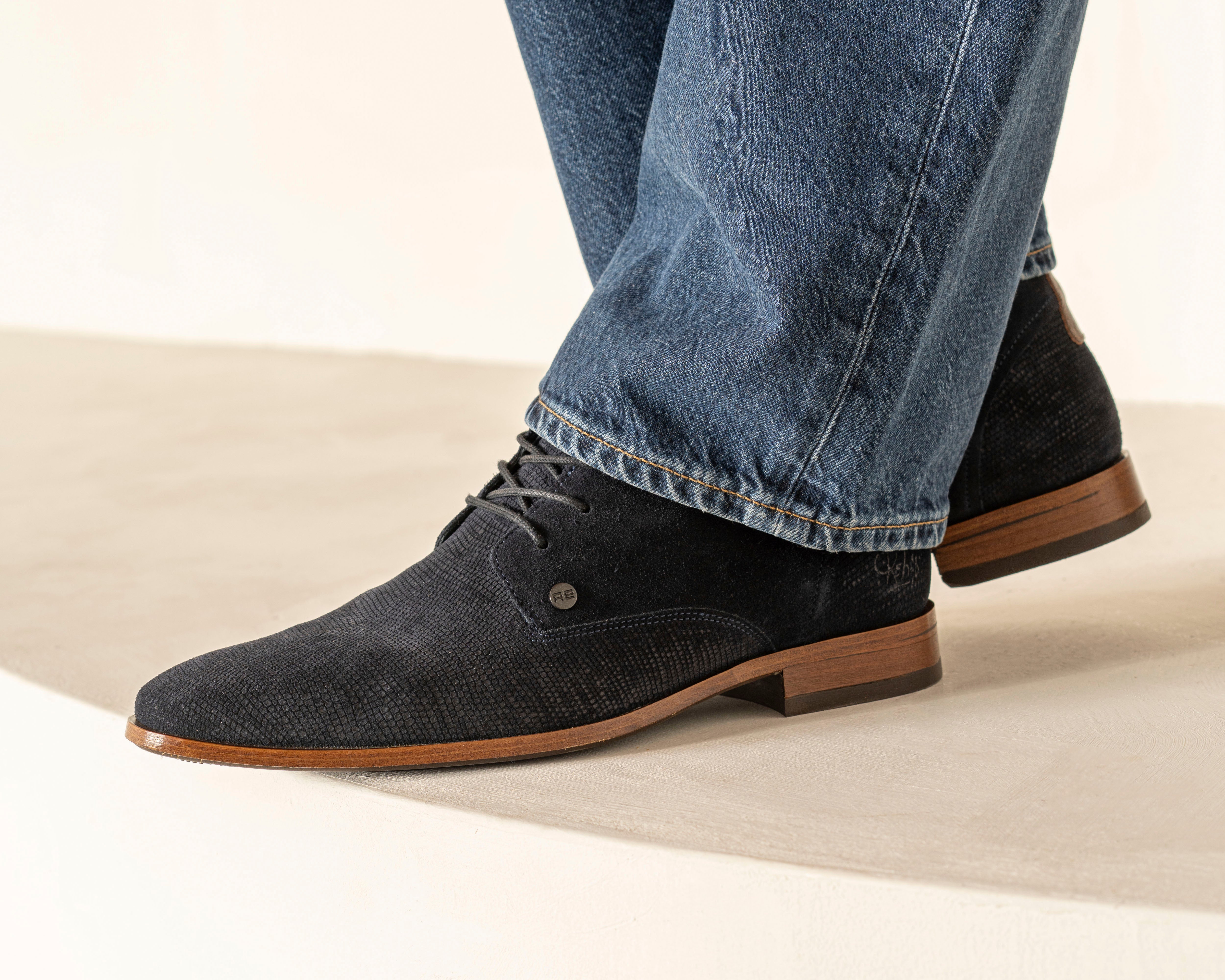 Gregoire Sue Lz | Donkerblauwe nette schoen REHAB Footwear