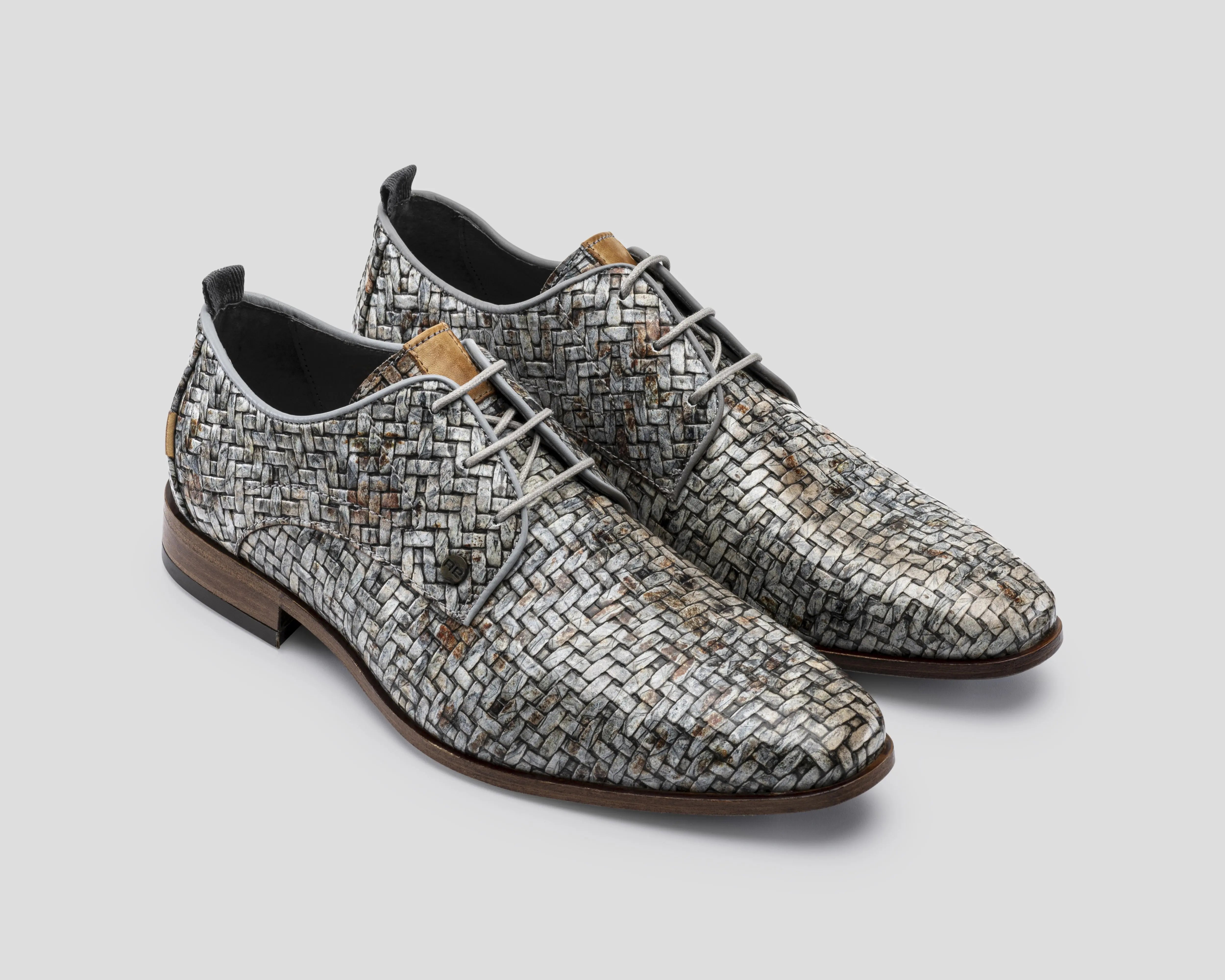 Greg Rocks | Grijs-zandkleurige nette schoenen REHAB Footwear