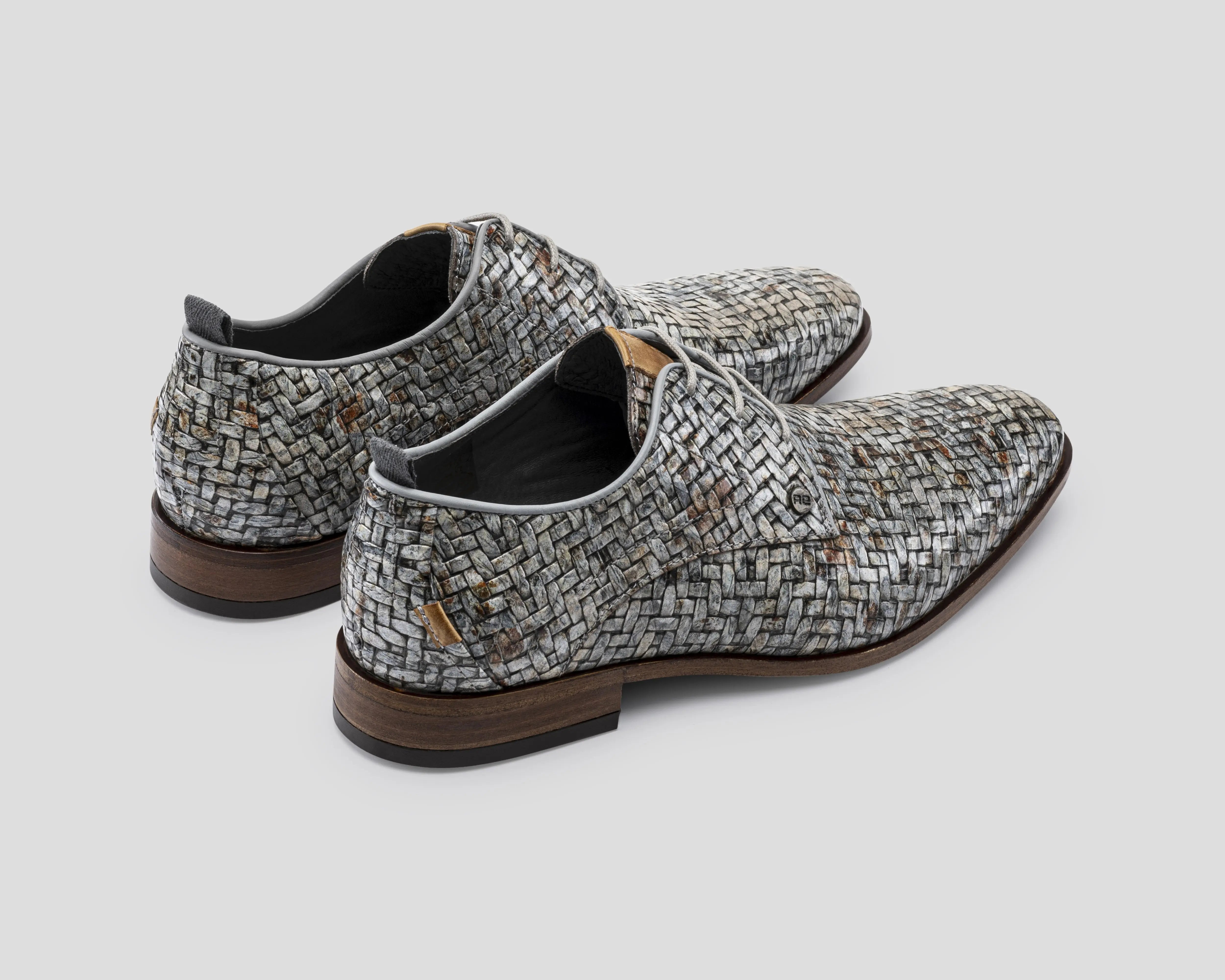 Greg Rocks | Grijs-zandkleurige nette schoenen REHAB Footwear