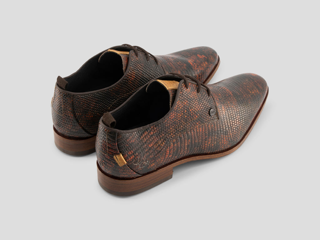 Greg Trees | Zwart-rode nette schoenen REHAB Footwear