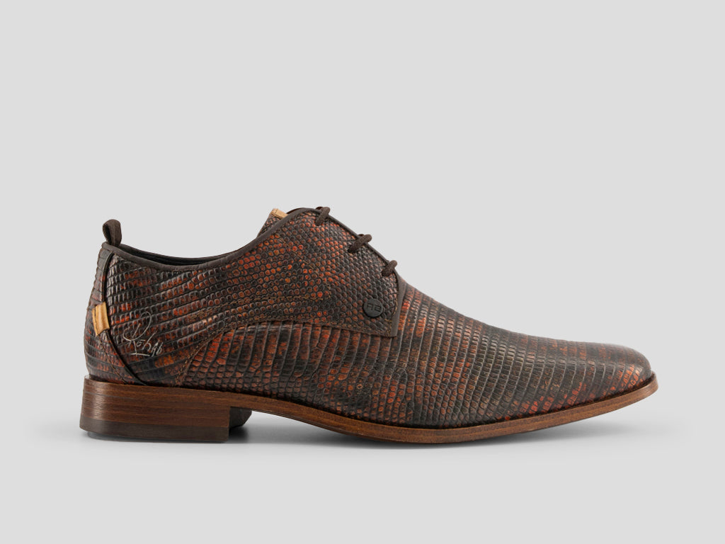 Greg Trees | Zwart-rode nette schoenen REHAB Footwear
