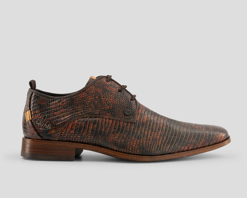 Greg Trees | Zwart-rode nette schoenen REHAB Footwear
