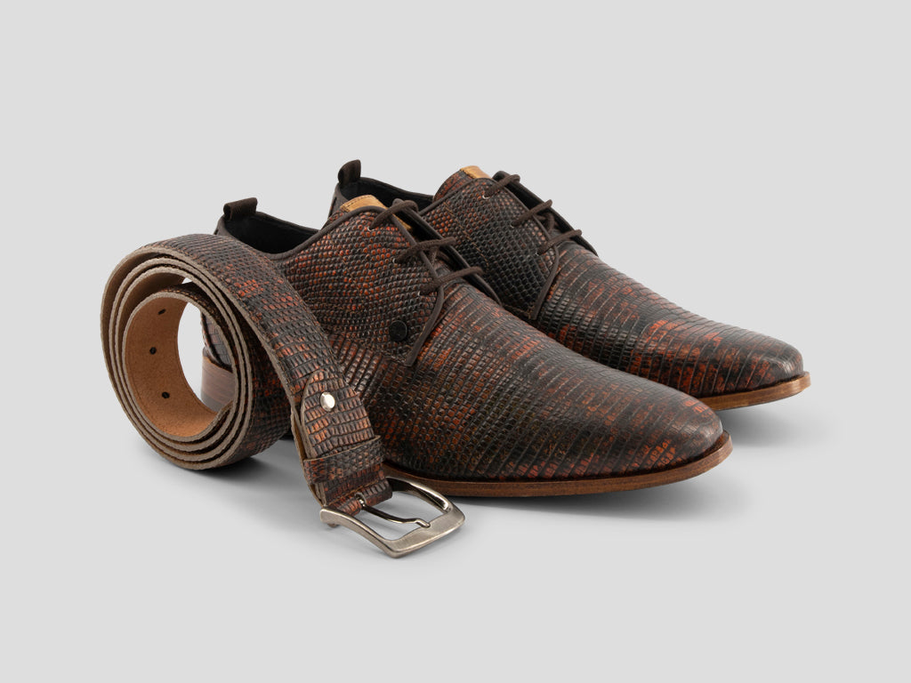 Greg Trees | Zwart-rode nette schoenen REHAB Footwear