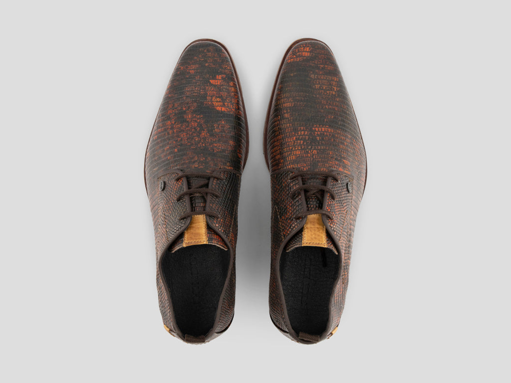 Greg Trees | Zwart-rode nette schoenen REHAB Footwear