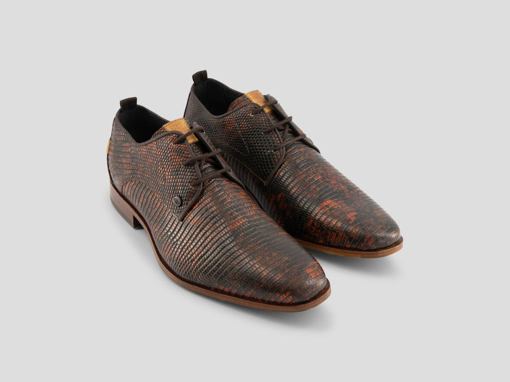 Greg Trees | Zwart-rode nette schoenen REHAB Footwear