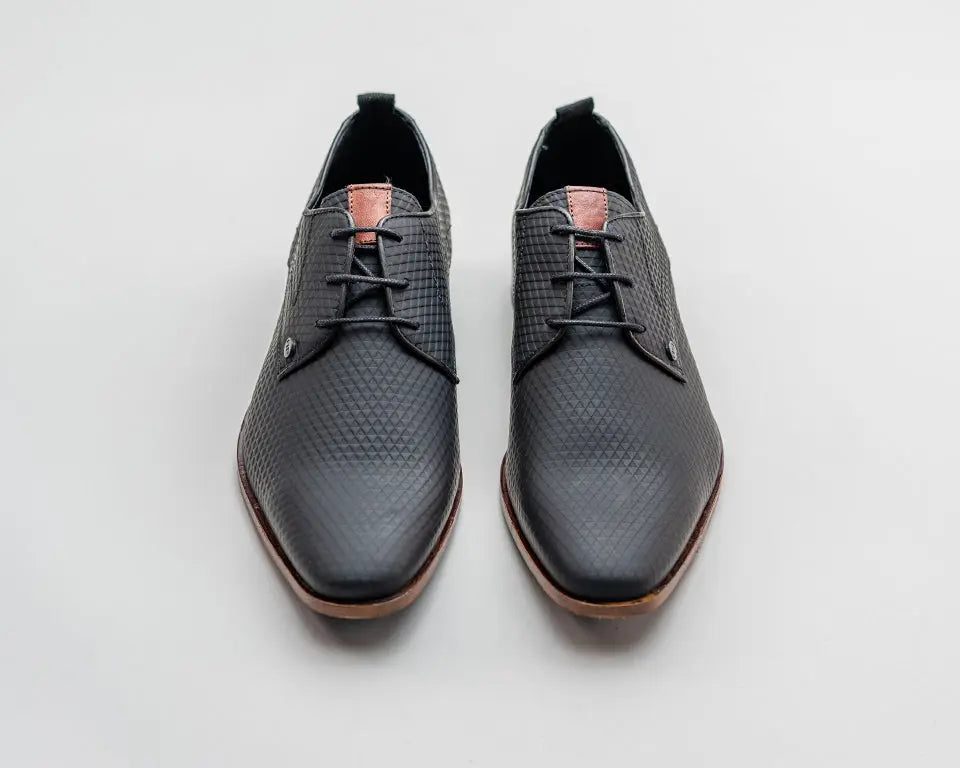 Greg Triangle | Zwarte nette schoenen REHAB Footwear