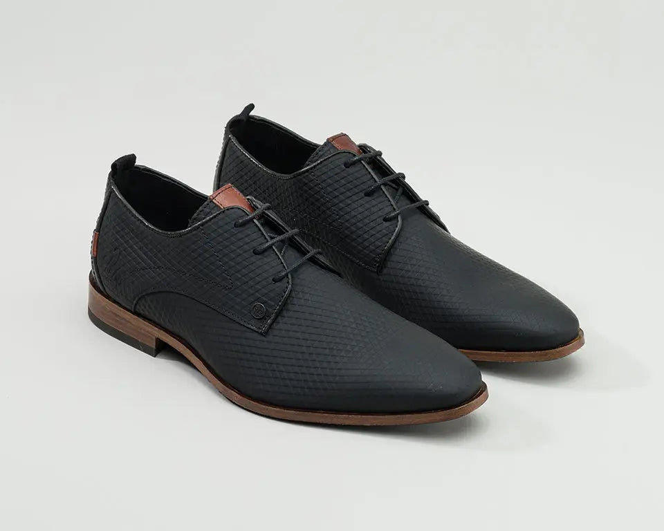 Greg Triangle | Zwarte nette schoenen REHAB Footwear