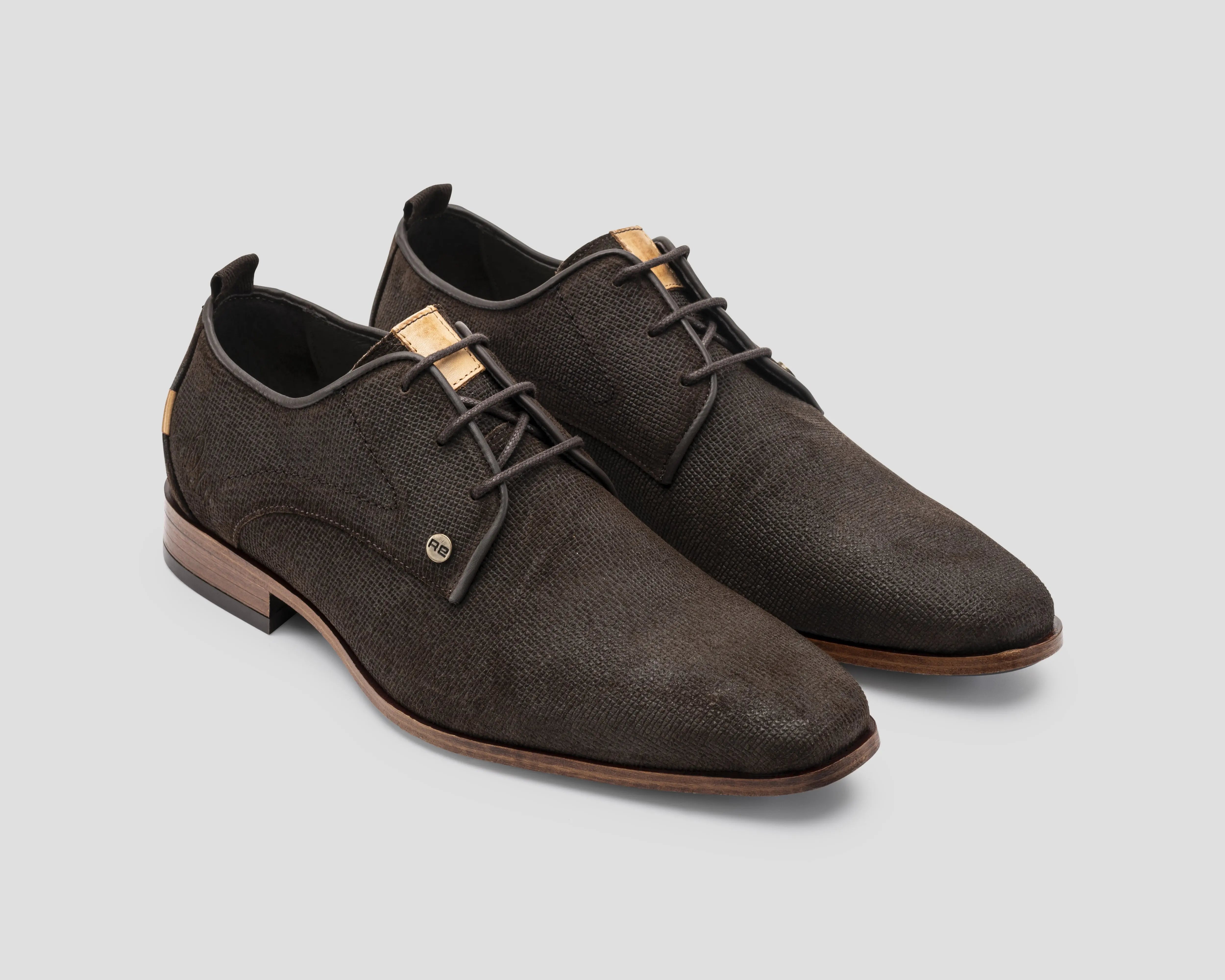 Greg Wall Sue | Donkerbruine nette schoenen REHAB Footwear