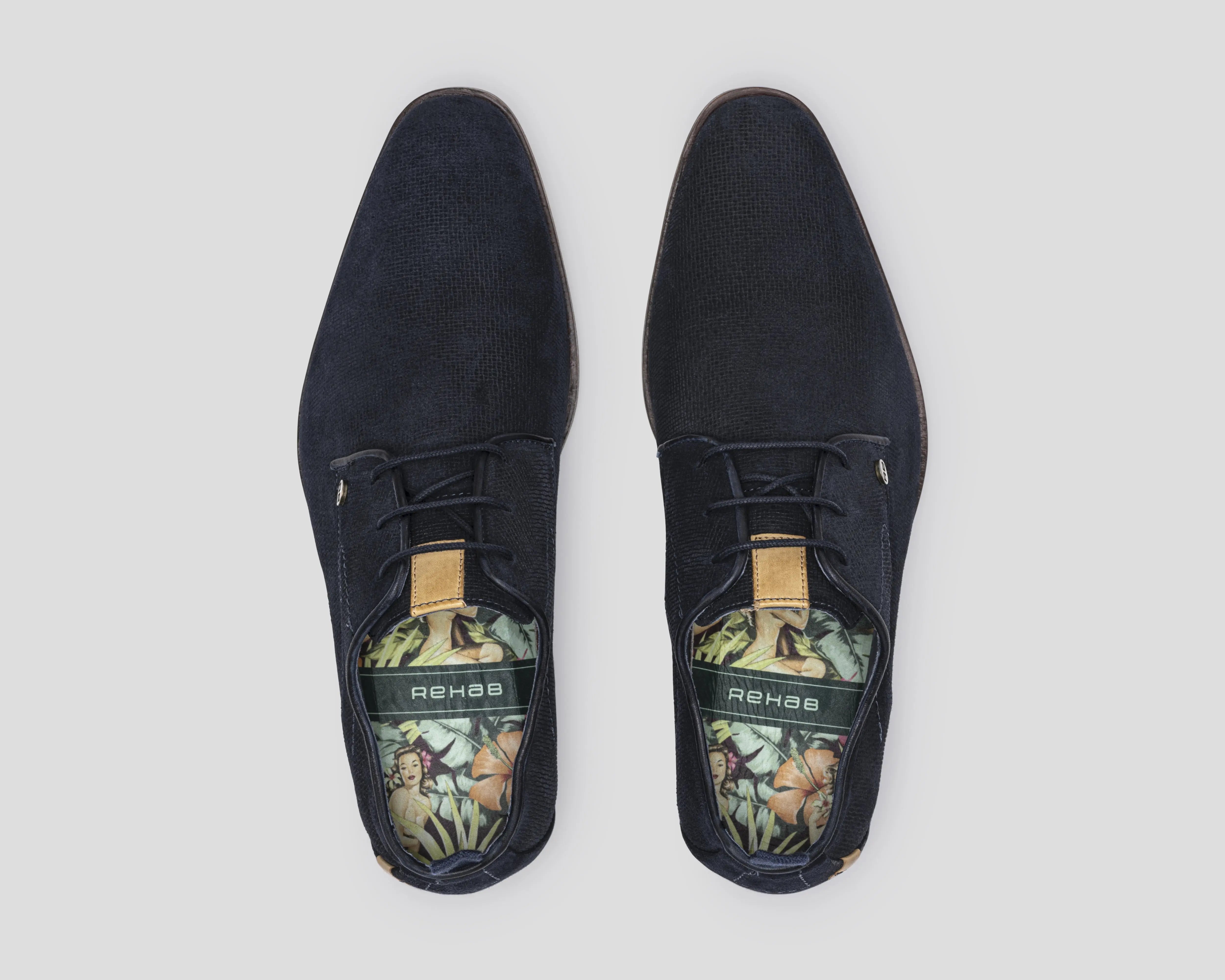 Greg Wall Sue | Donkerblauwe nette schoenen REHAB Footwear