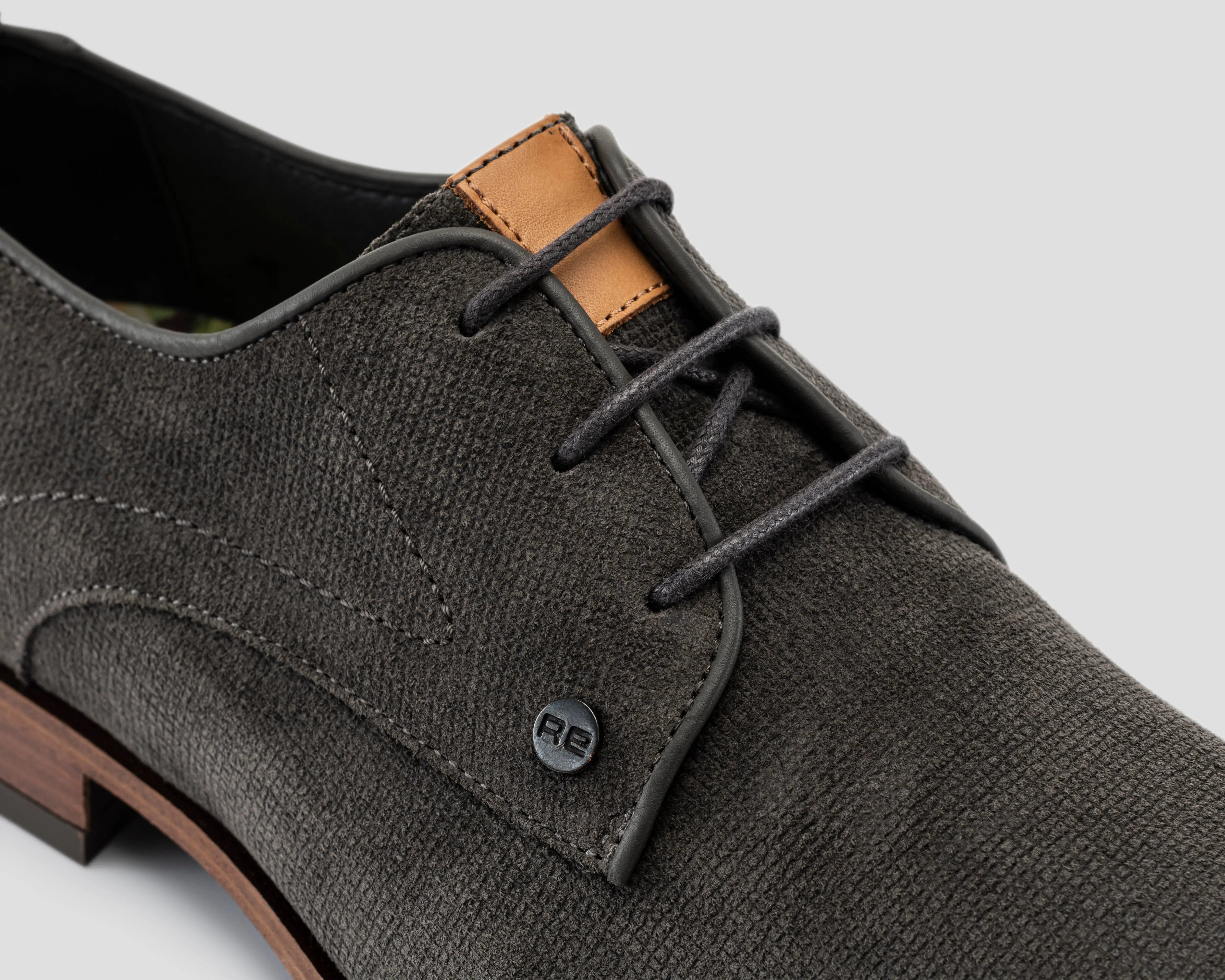 Greg Wall Sue | Donkergrijze nette schoenen REHAB Footwear