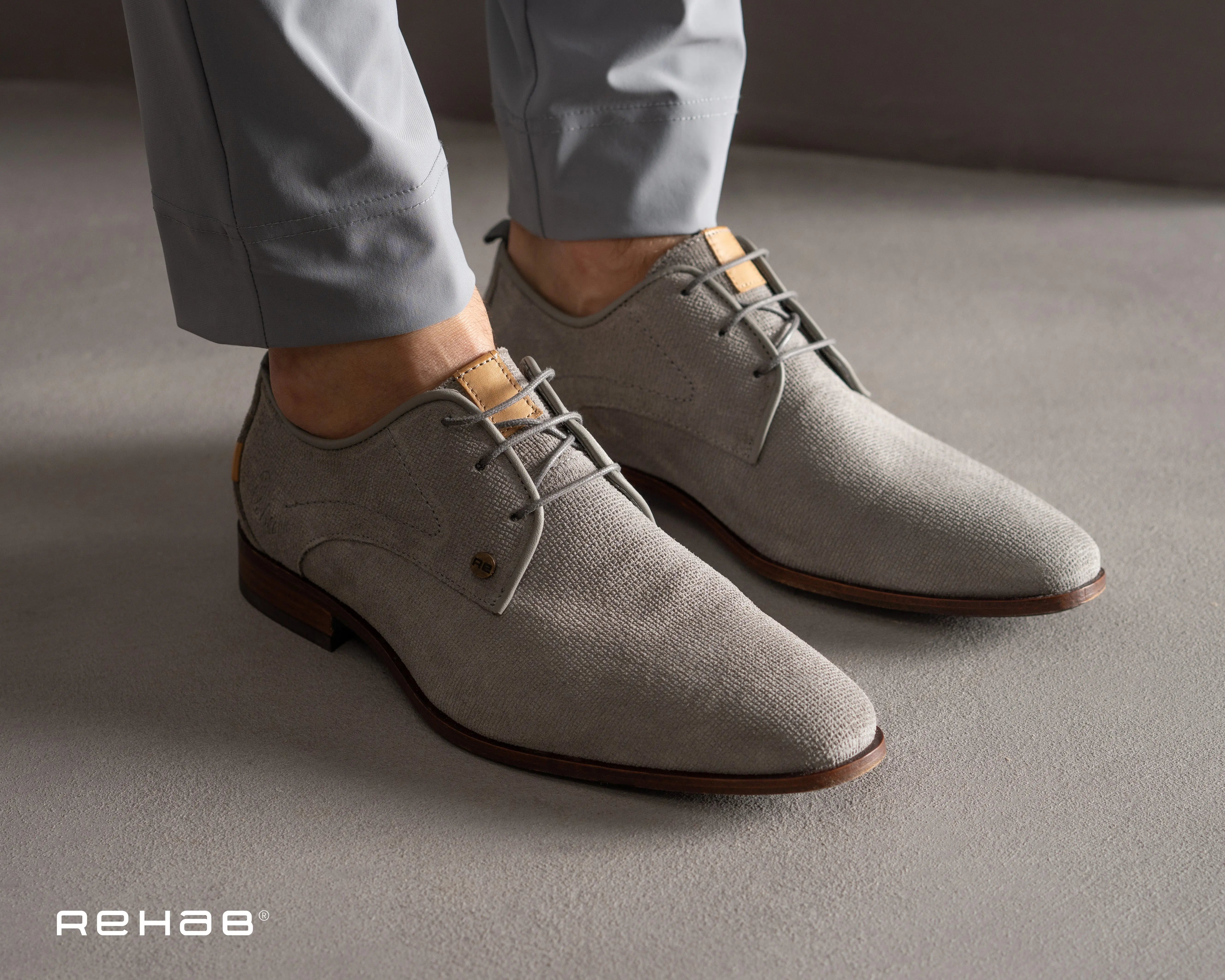 Greg Wall Sue | Grijze nette schoenen REHAB Footwear