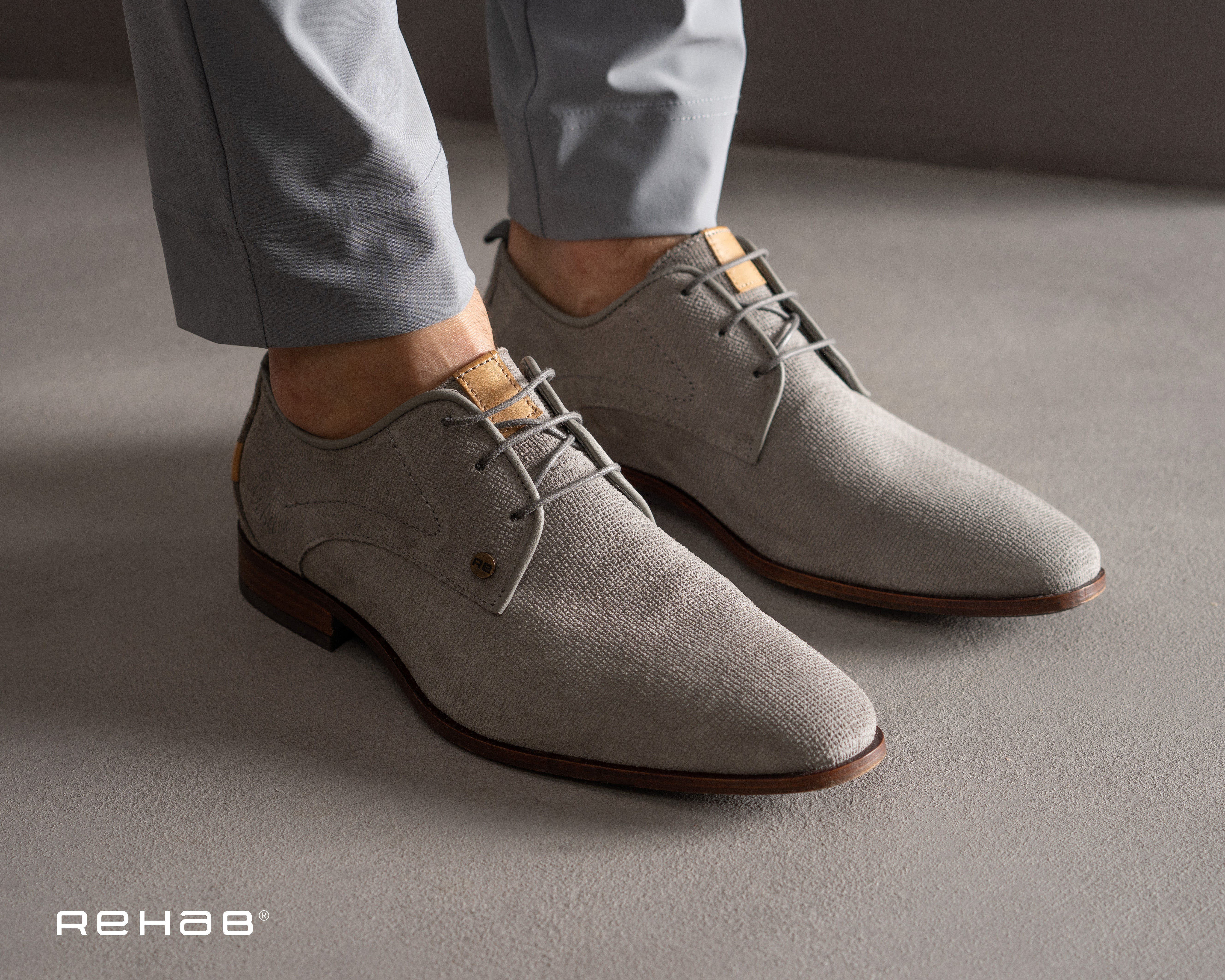 Greg Wall Sue | Grijze nette schoenen REHAB Footwear