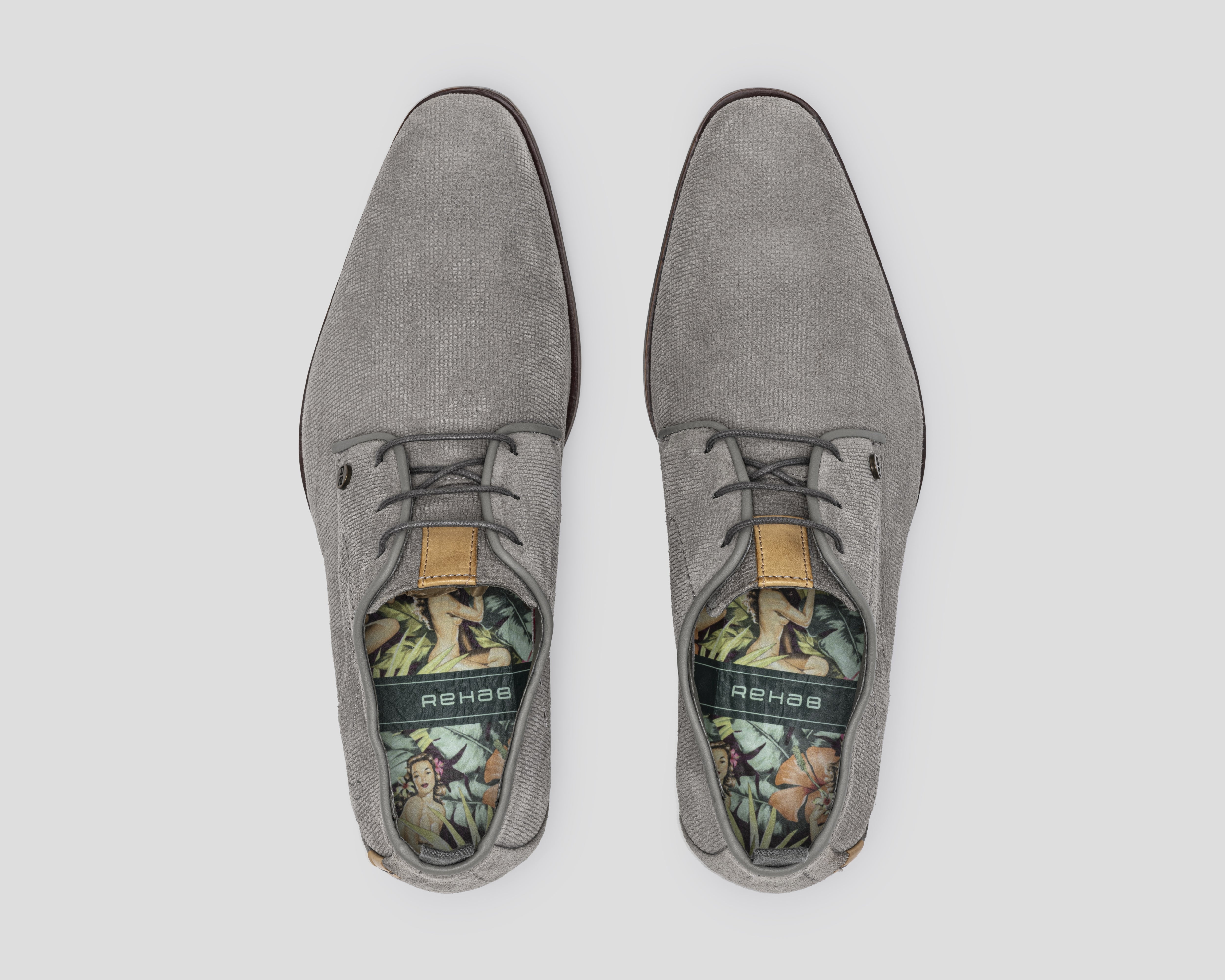 Greg Wall Sue | Grijze nette schoenen REHAB Footwear