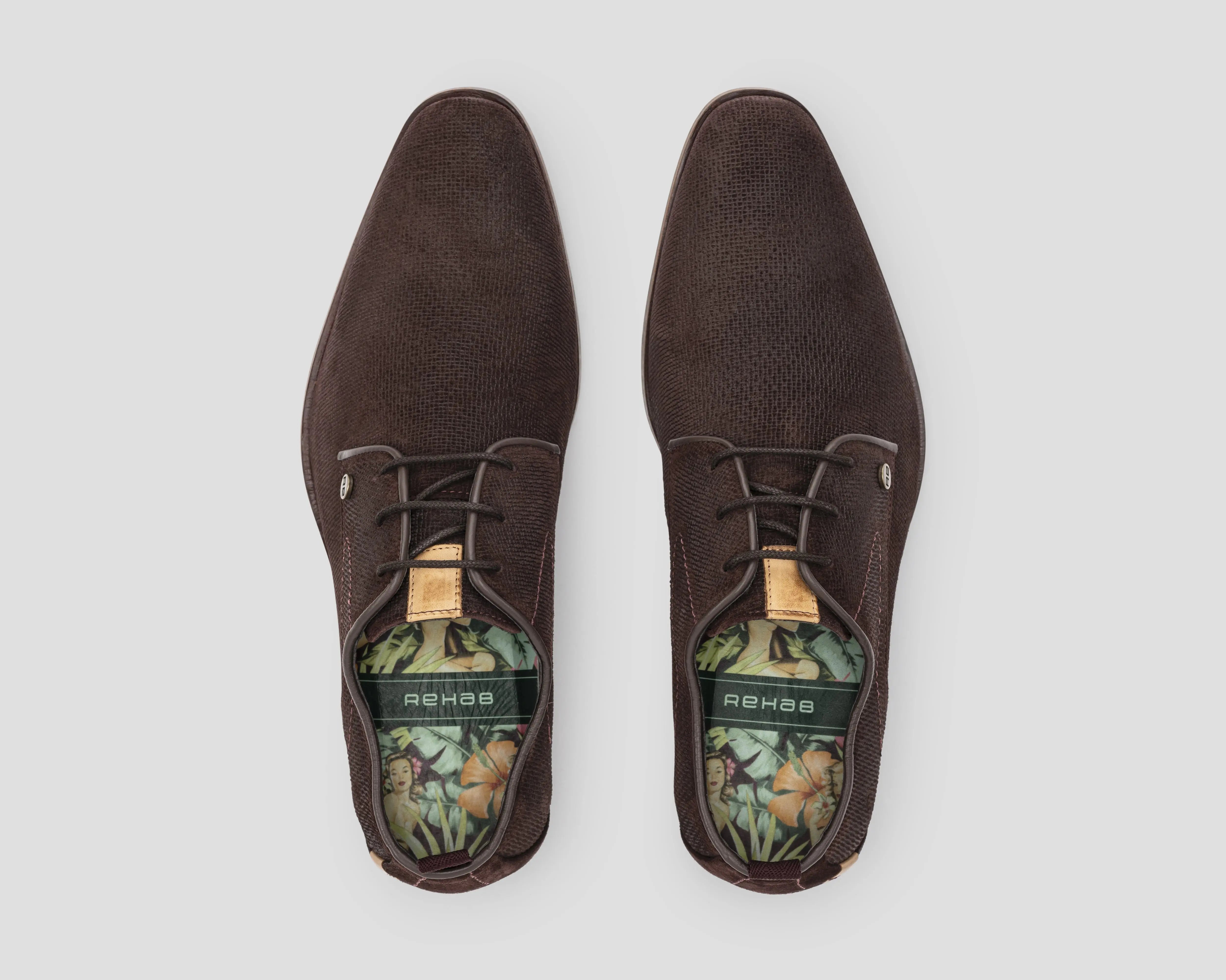 Greg Wall Sue | Roodbruine nette schoenen REHAB Footwear