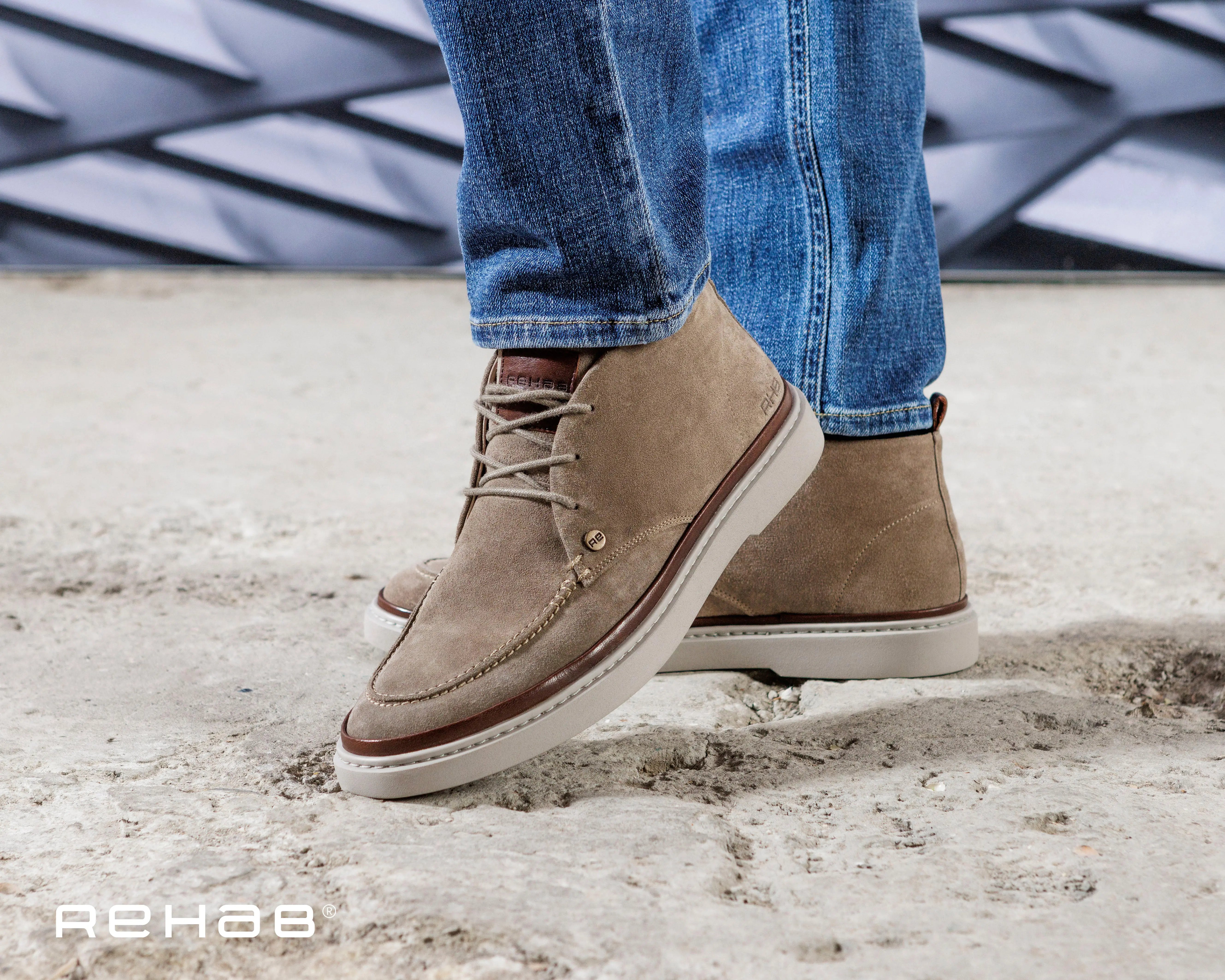 Hudson Sue | Zandkleurige veterschoenen REHAB Footwear