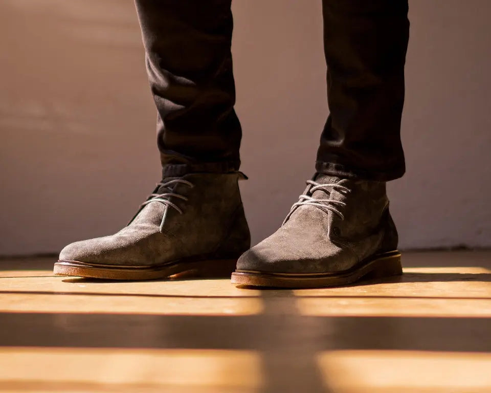 Kas | Grijsbruine desert boot REHAB Footwear