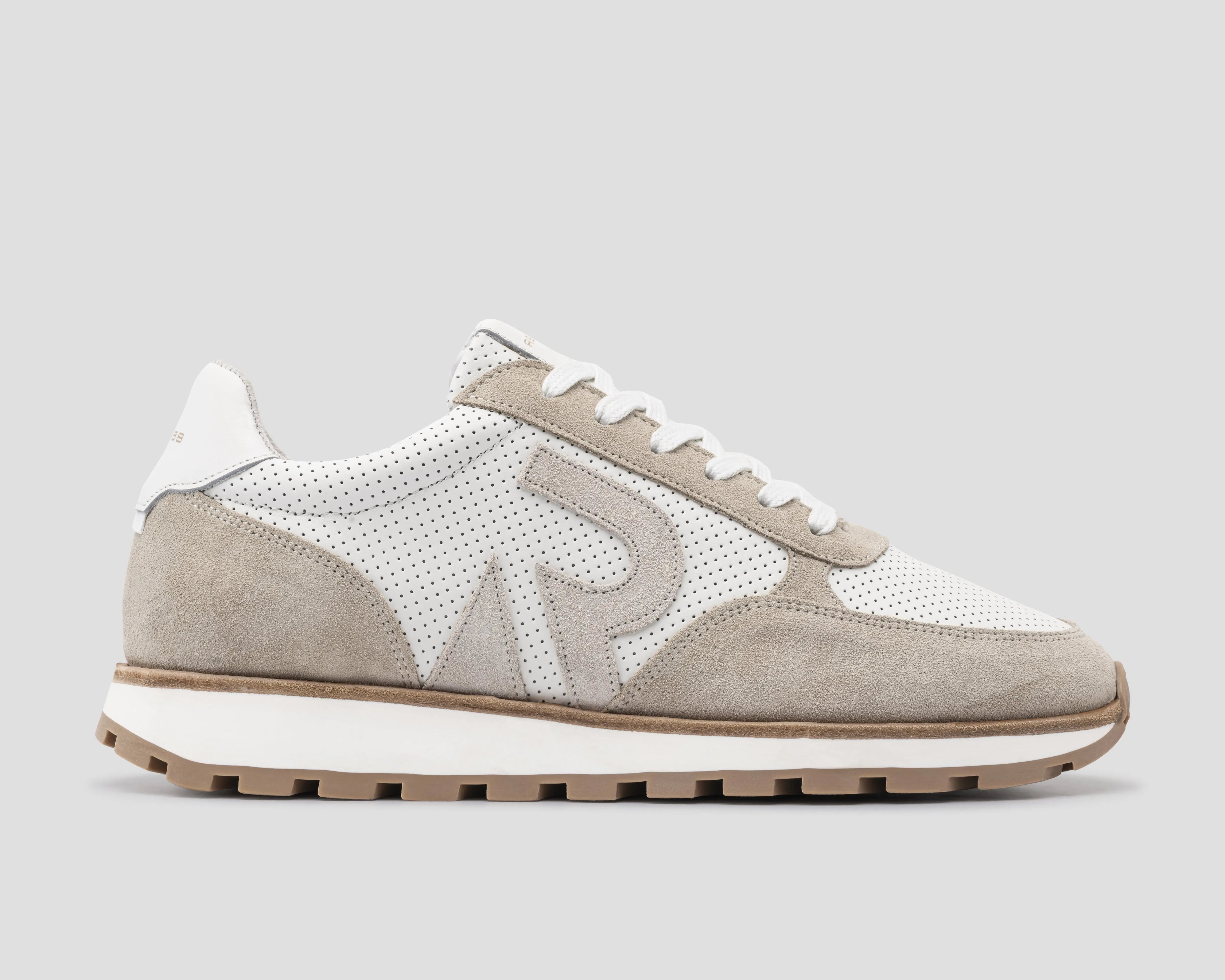 Maddox Lthr | Wit-zand sneaker REHAB Footwear