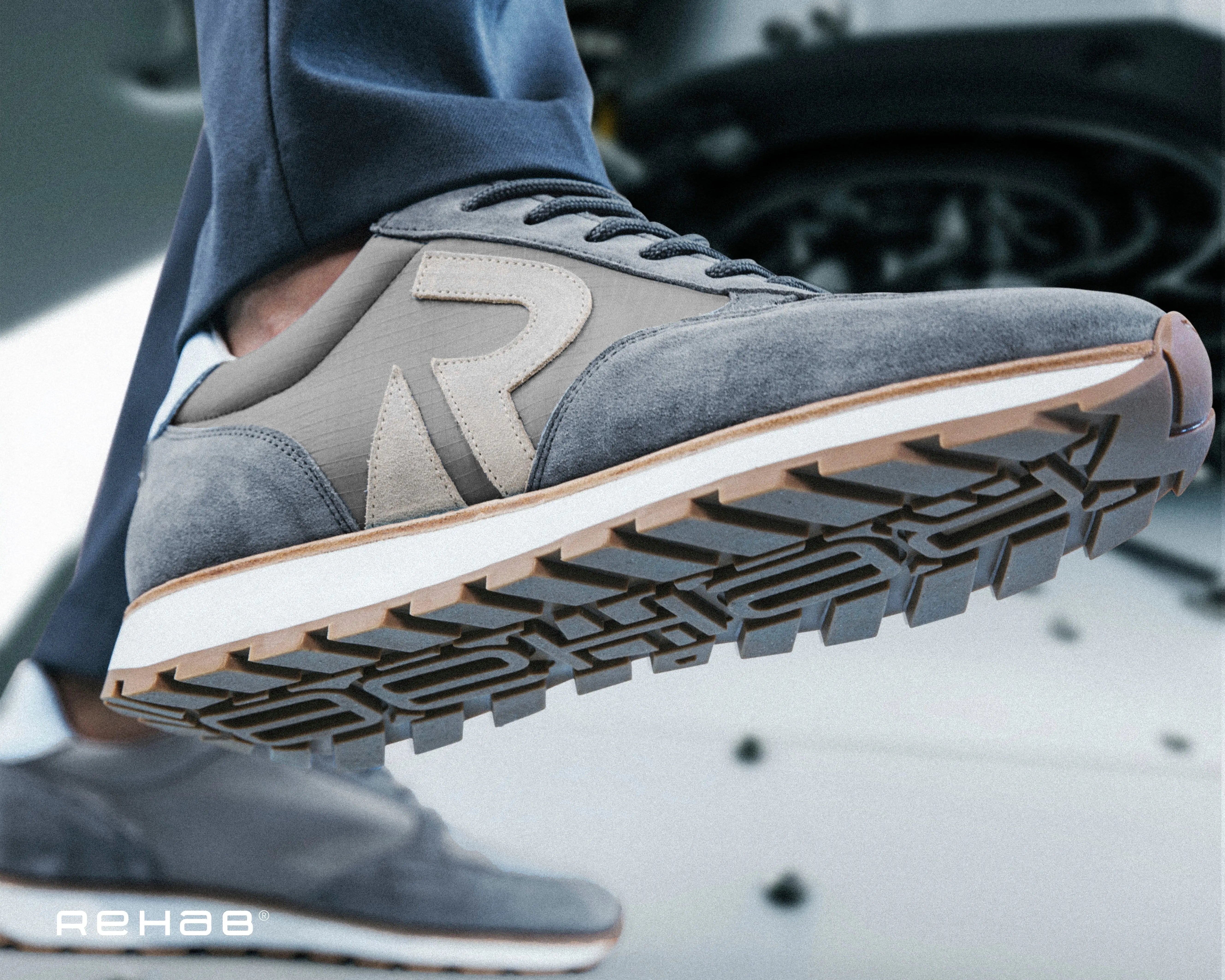 Maddox Mix | Blauw-zand sneaker REHAB Footwear