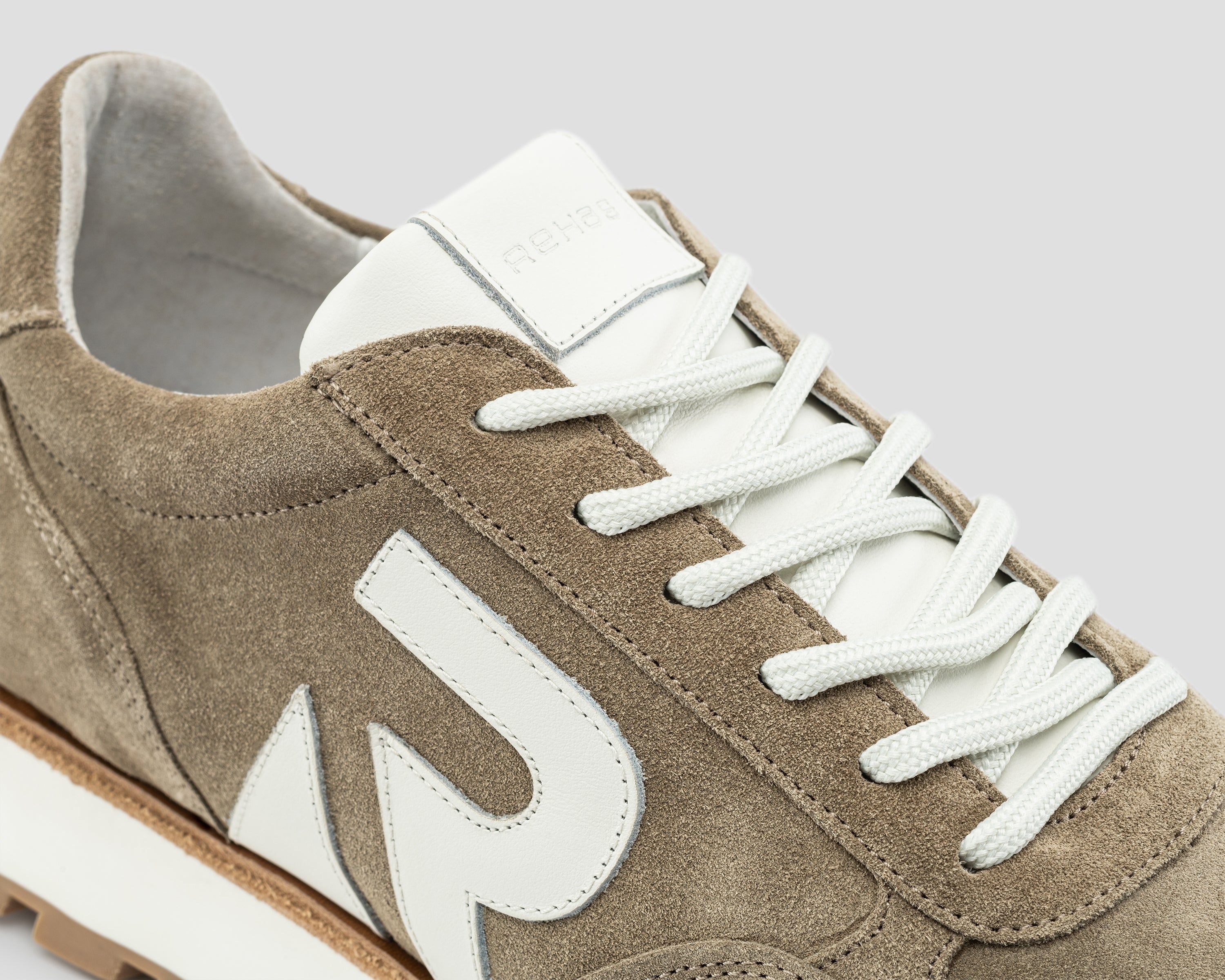 Maddox Sue Lthr | Taupekleurige sneaker REHAB Footwear