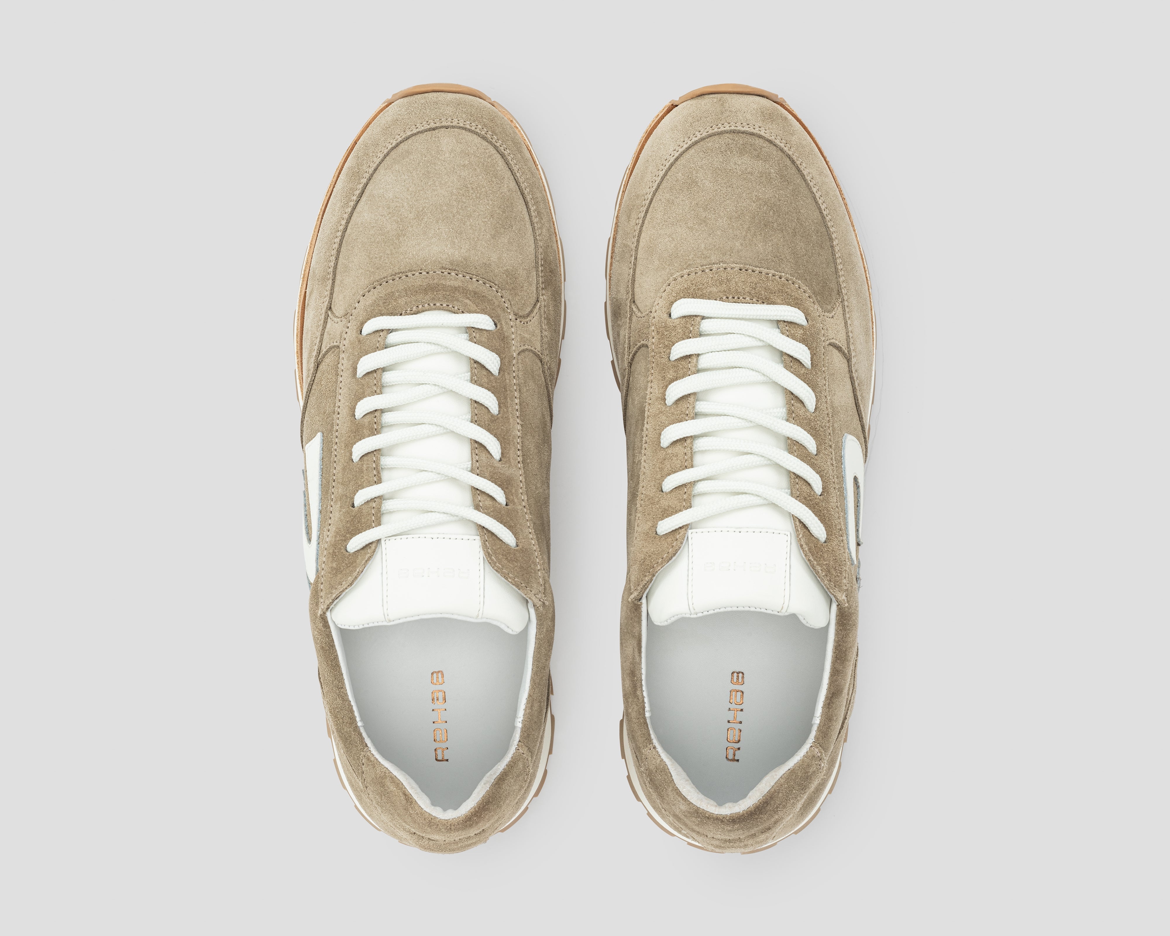 Maddox Sue Lthr | Taupekleurige sneaker REHAB Footwear