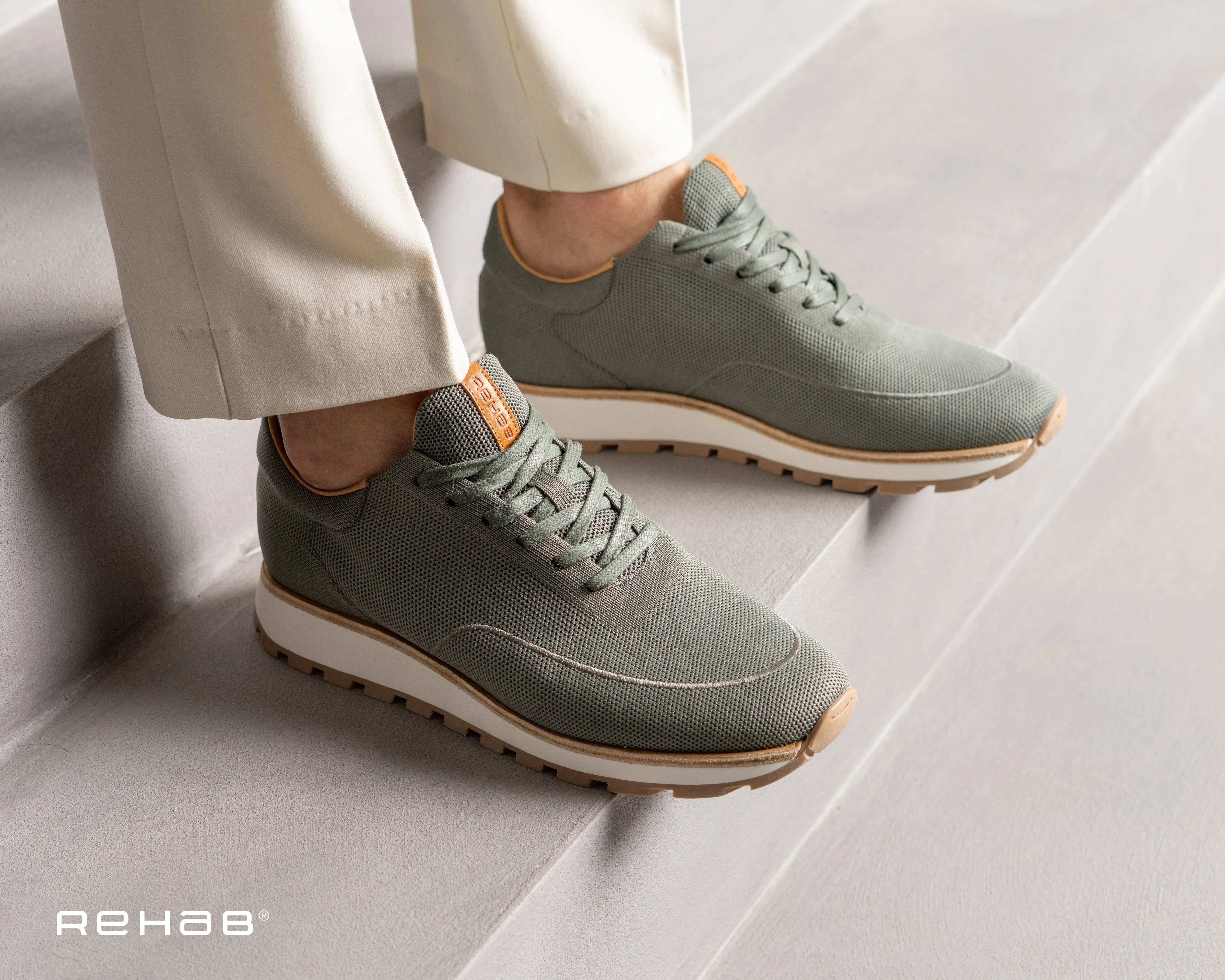 Mason Knit | Groene sneaker REHAB Footwear
