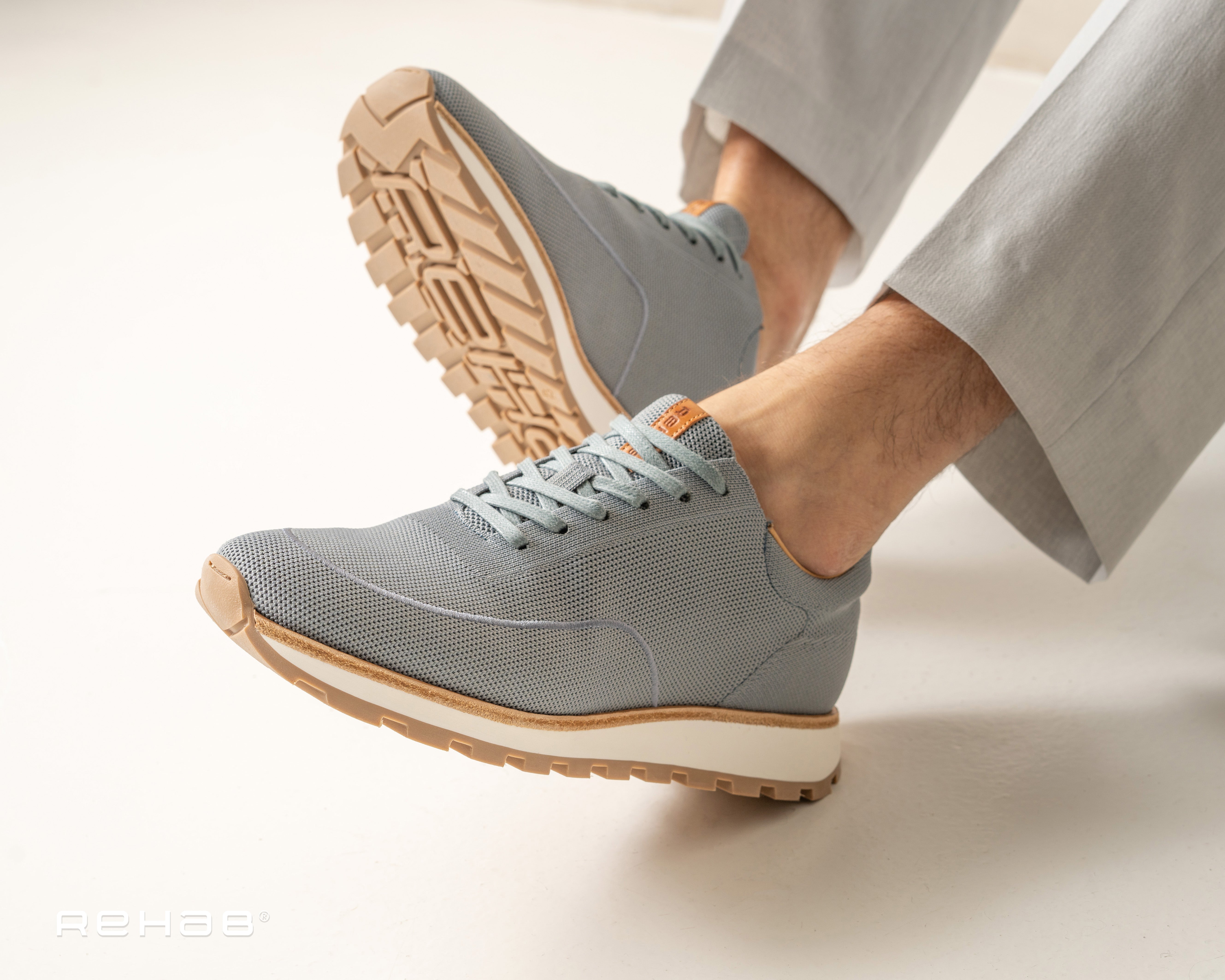 Mason Knit | Lichtblauwe sneaker REHAB Footwear