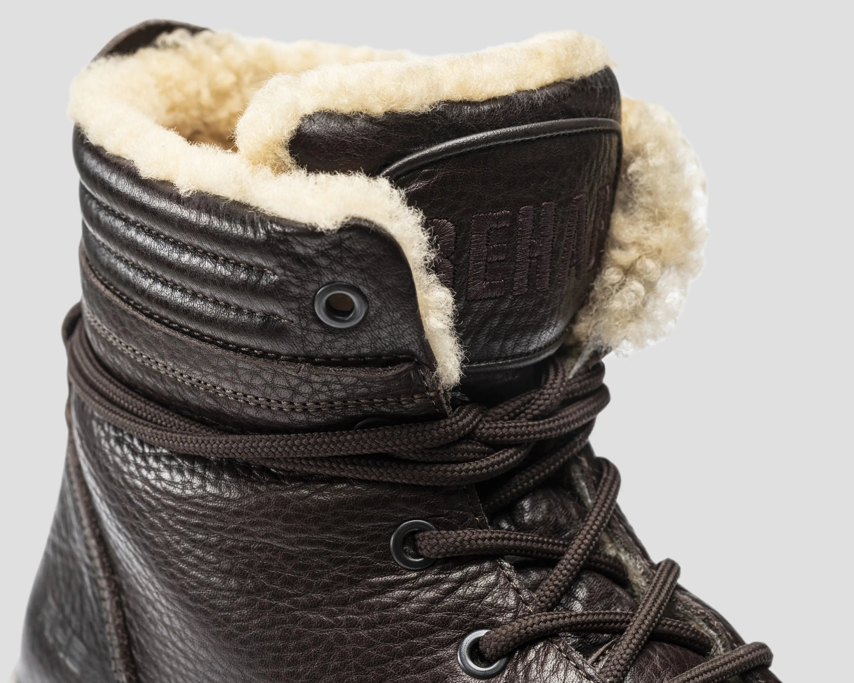 Morgan Tmbl | Donkerbruine veterboots met vacht REHAB Footwear