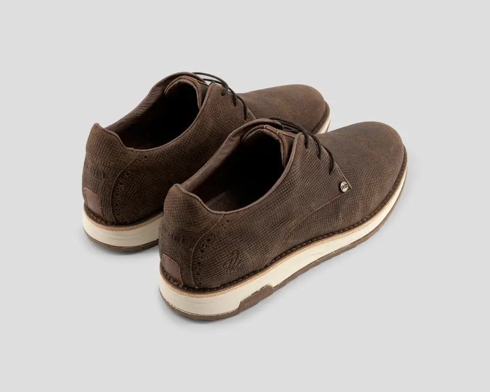 Nolan Square | Donkerbruine veterschoenen REHAB Footwear