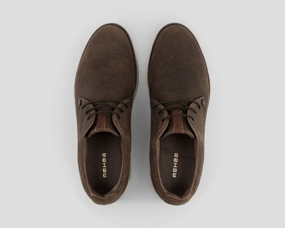 Nolan Square | Donkerbruine veterschoenen REHAB Footwear