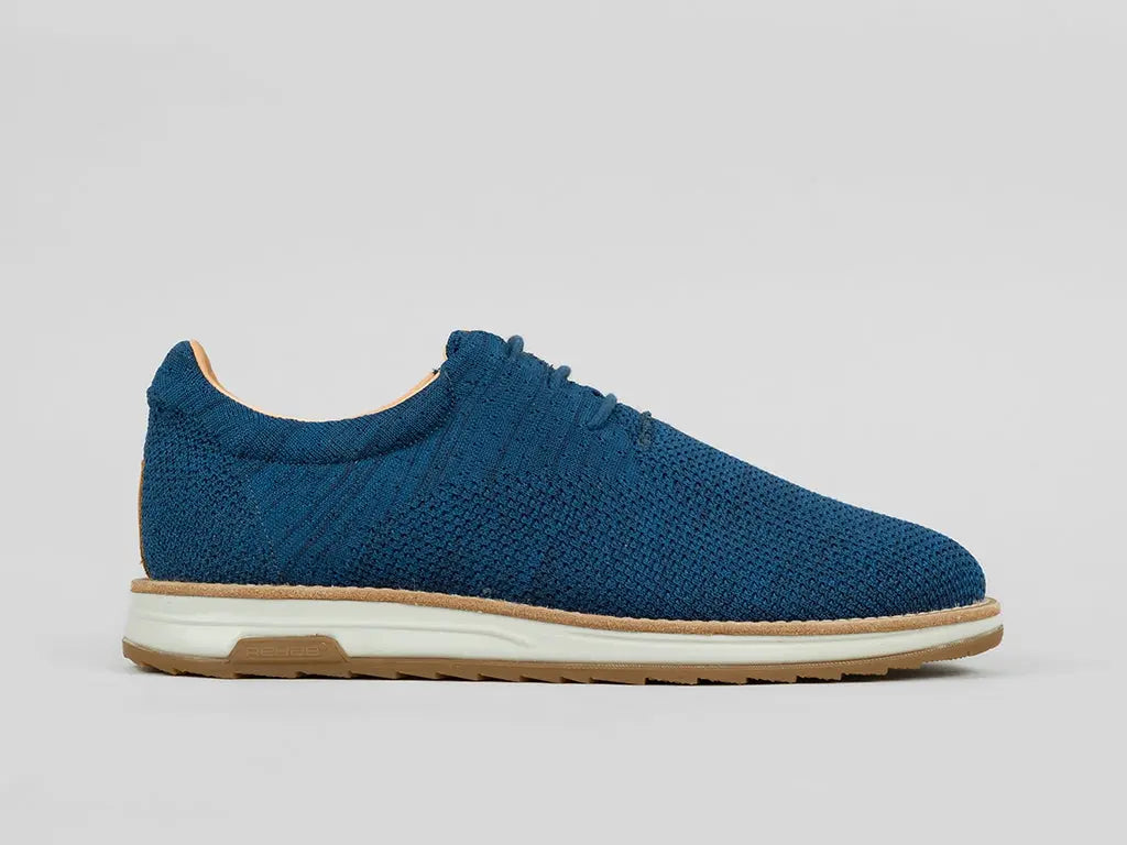 Nolan Knit | Blauwe veterschoen REHAB Footwear