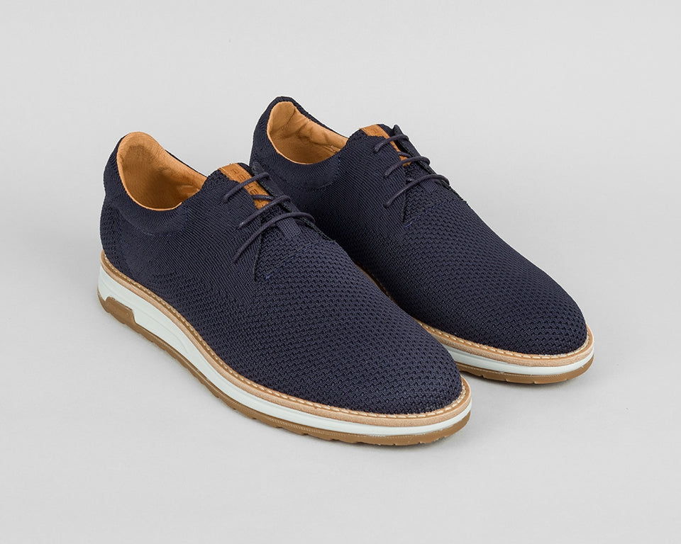 Nolan Knit | Donkerblauwe veterschoen REHAB Footwear