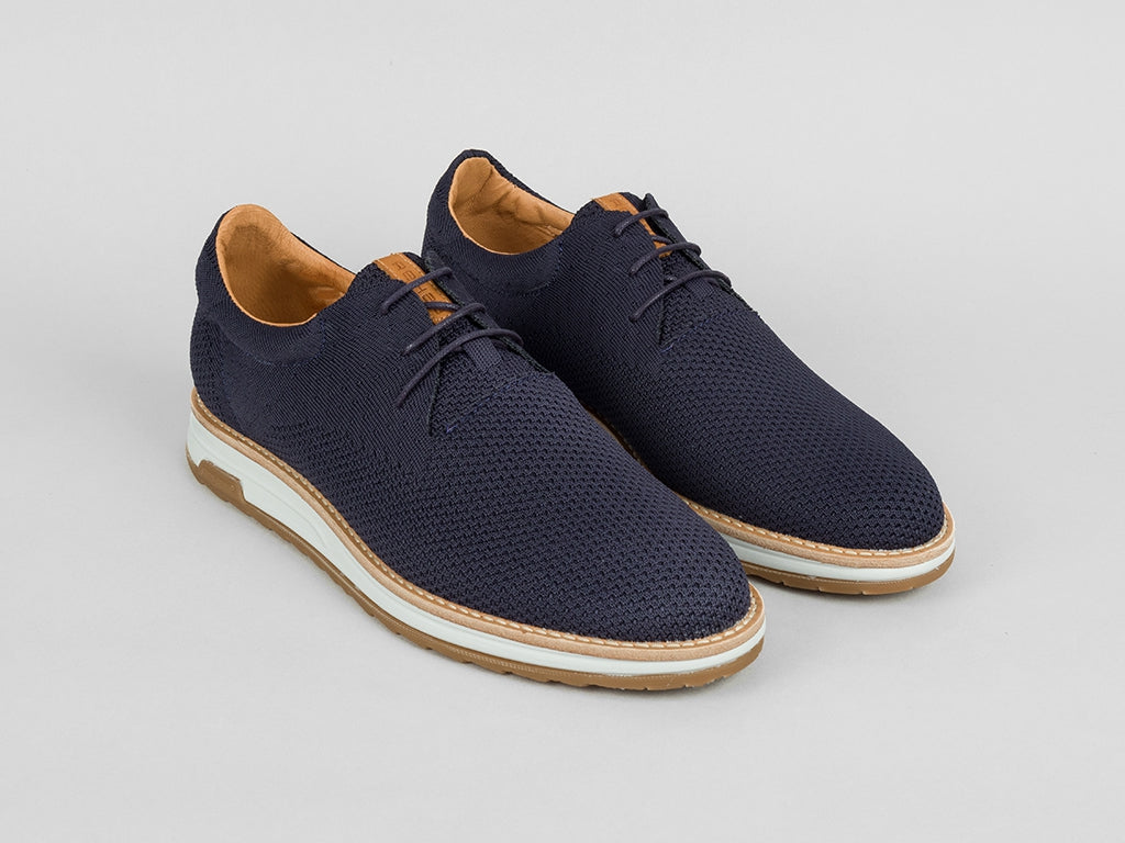 Nolan Knit | Donkerblauwe veterschoen REHAB Footwear