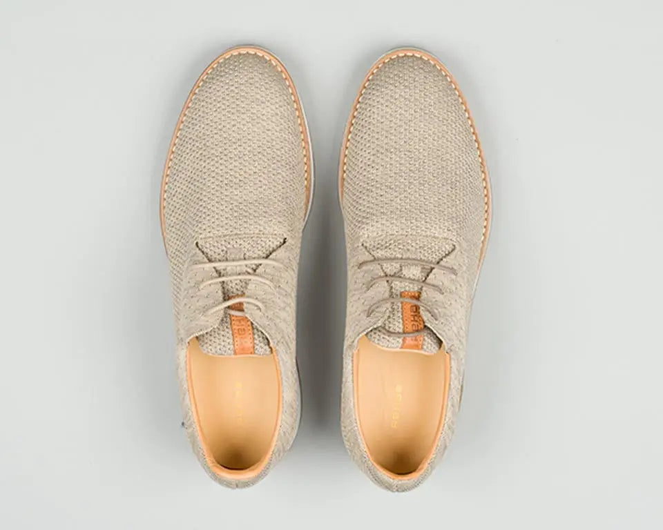 Nolan Knit | Zandkleurige veterschoen REHAB Footwear