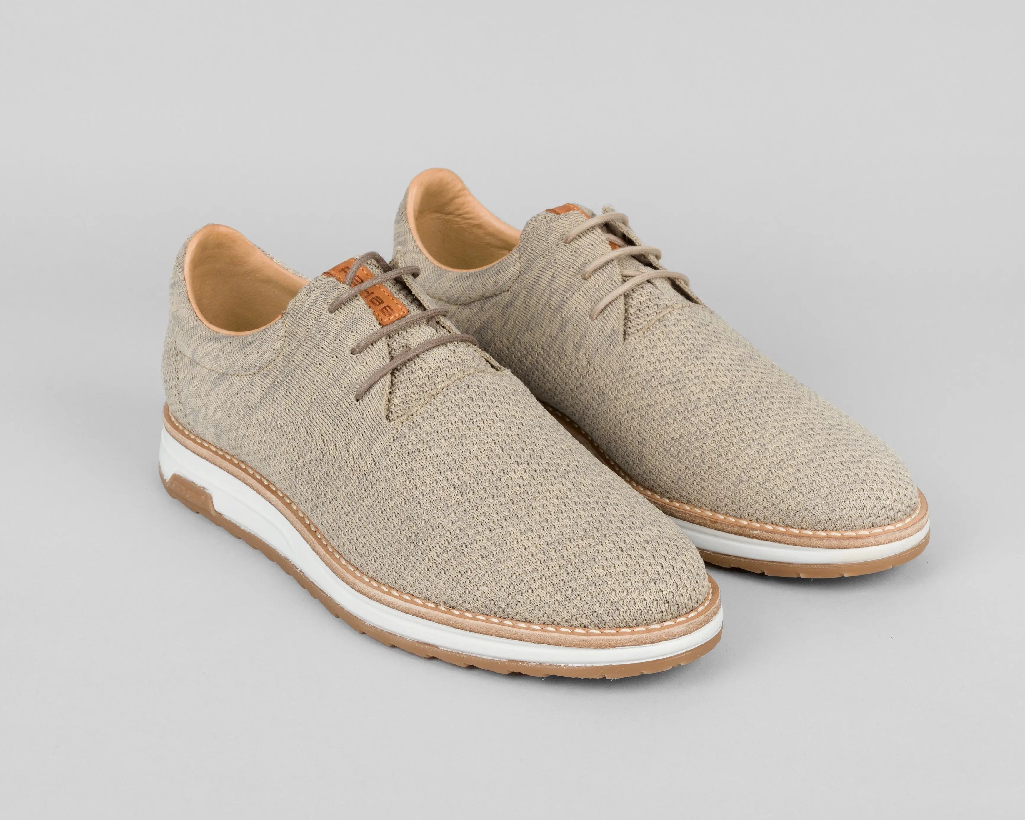 Nolan Knit | Zandkleurige veterschoen REHAB Footwear
