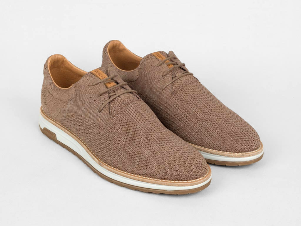 Nolan Knit | Taupe veterschoen REHAB Footwear