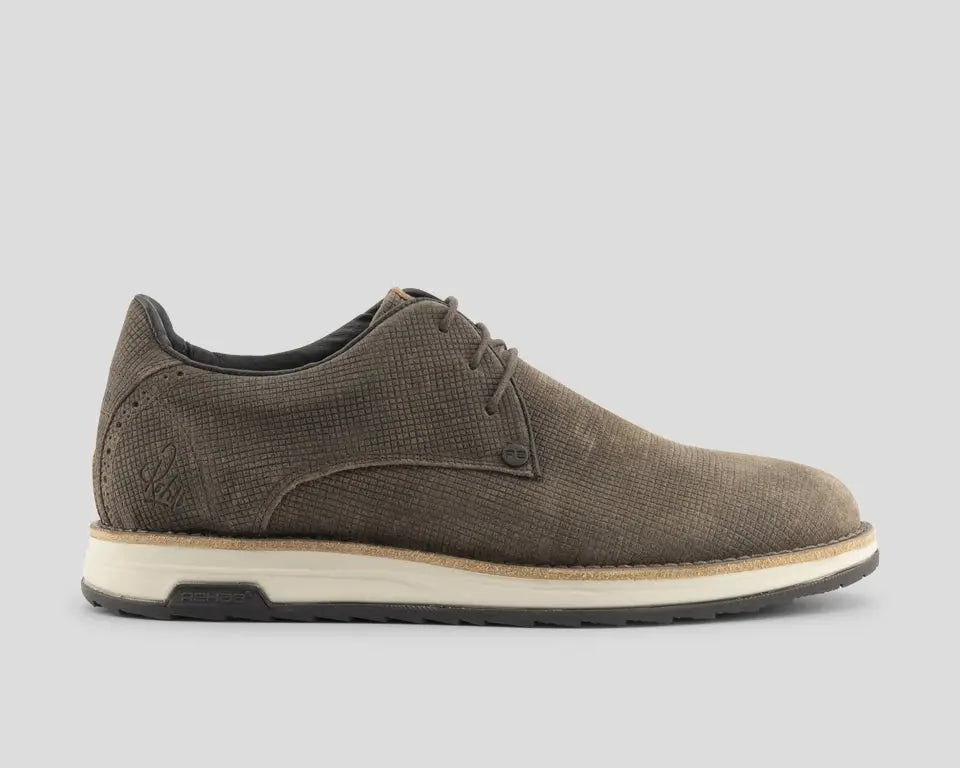 Nolan Square | Donkergrijze veterschoenen REHAB Footwear
