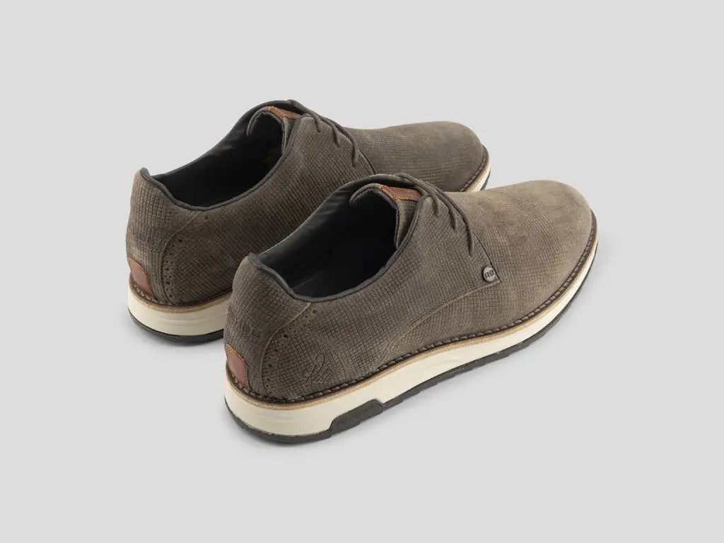 Nolan Square | Donkergrijze veterschoenen REHAB Footwear