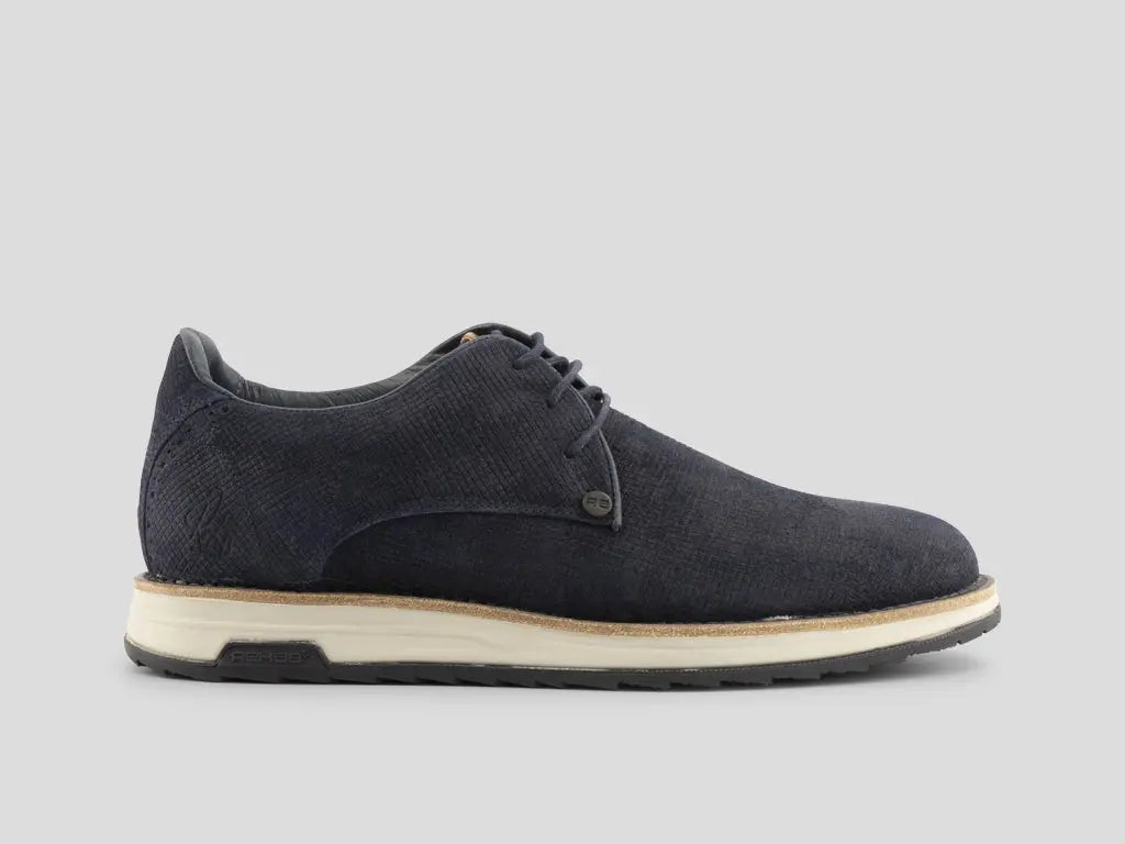 Nolan Square | Donkerblauwe veterschoenen REHAB Footwear